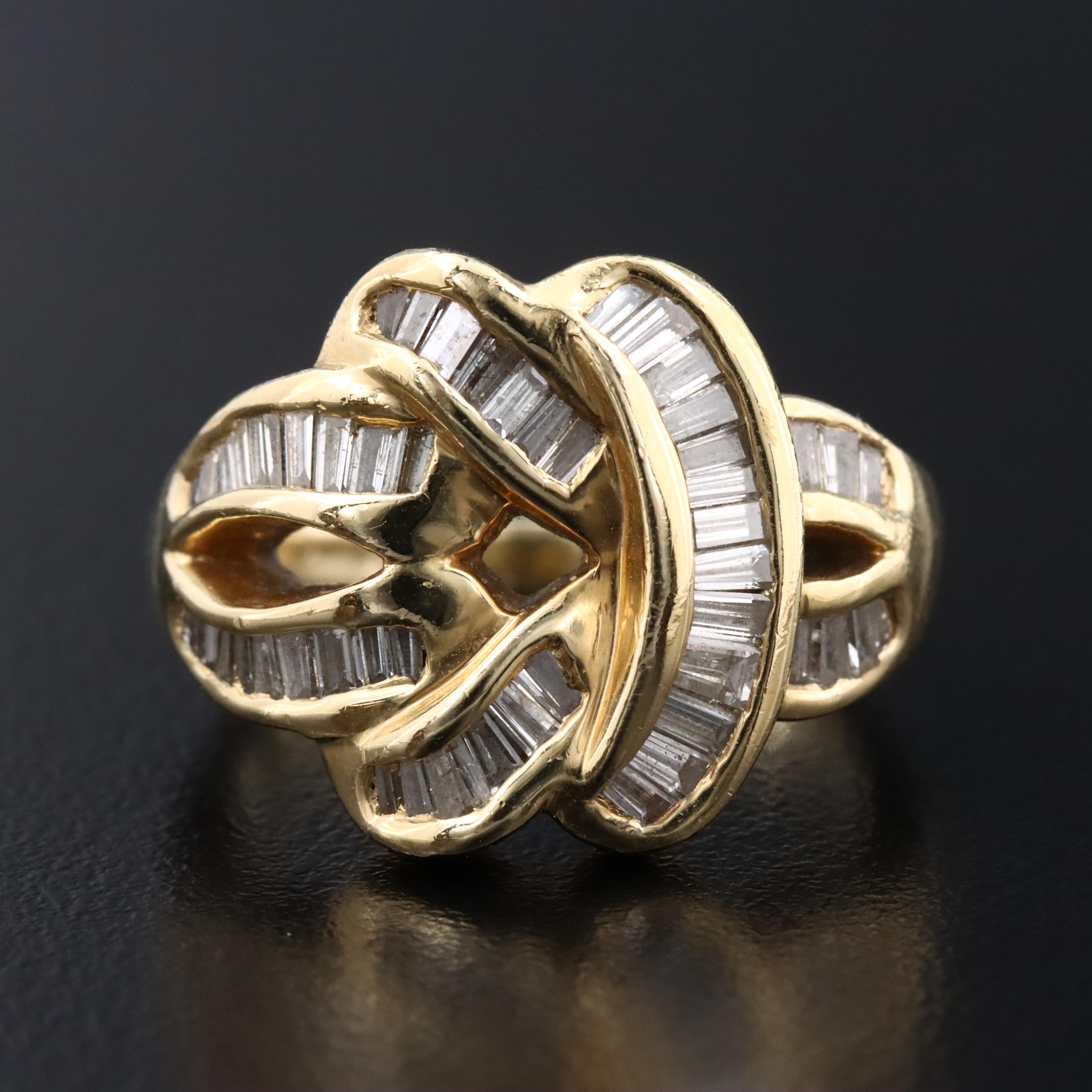 14K 2.00 CTW Diamond Baguette Ring