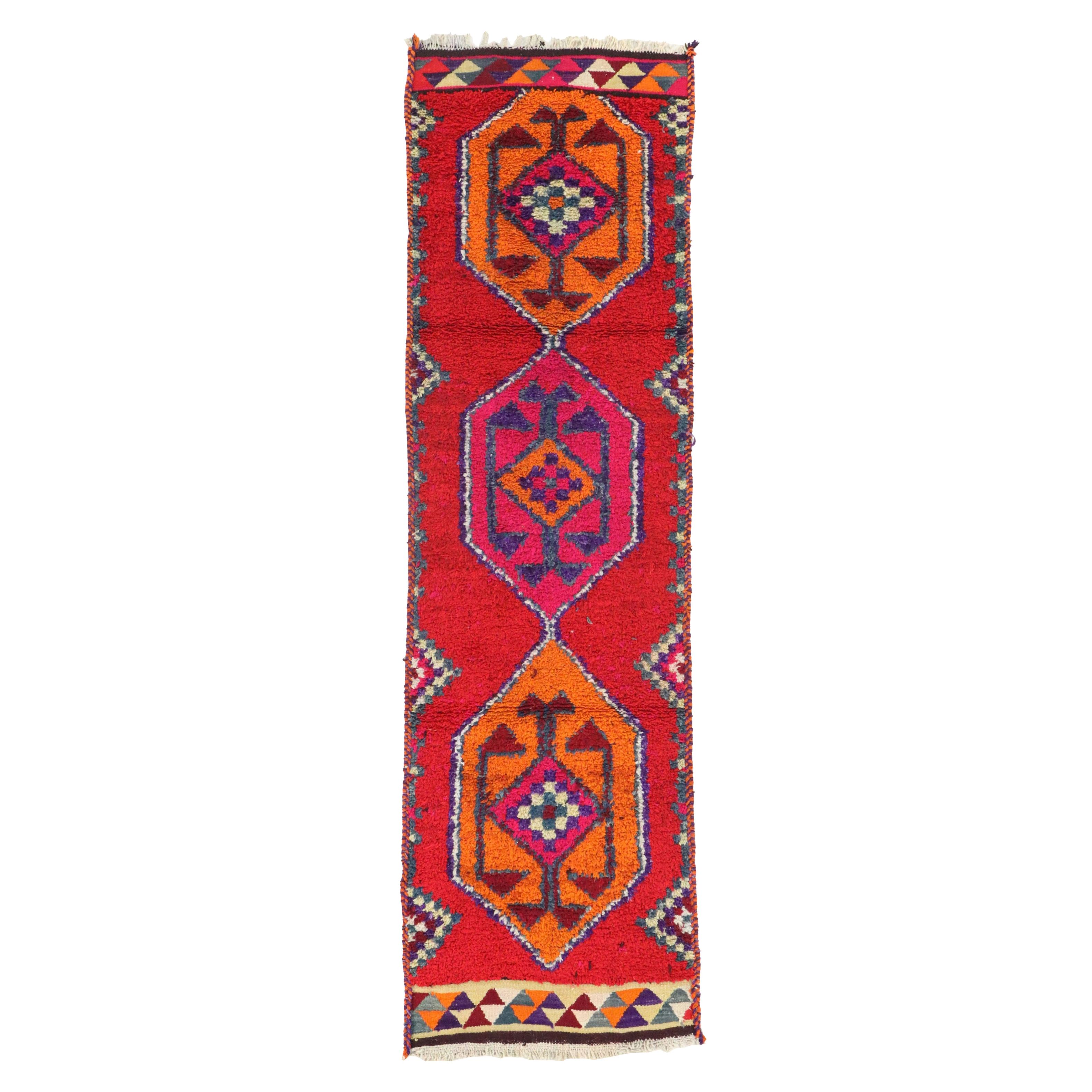 3'1 x 10'11 Hand-Knotted Moroccan Berber Long Rug