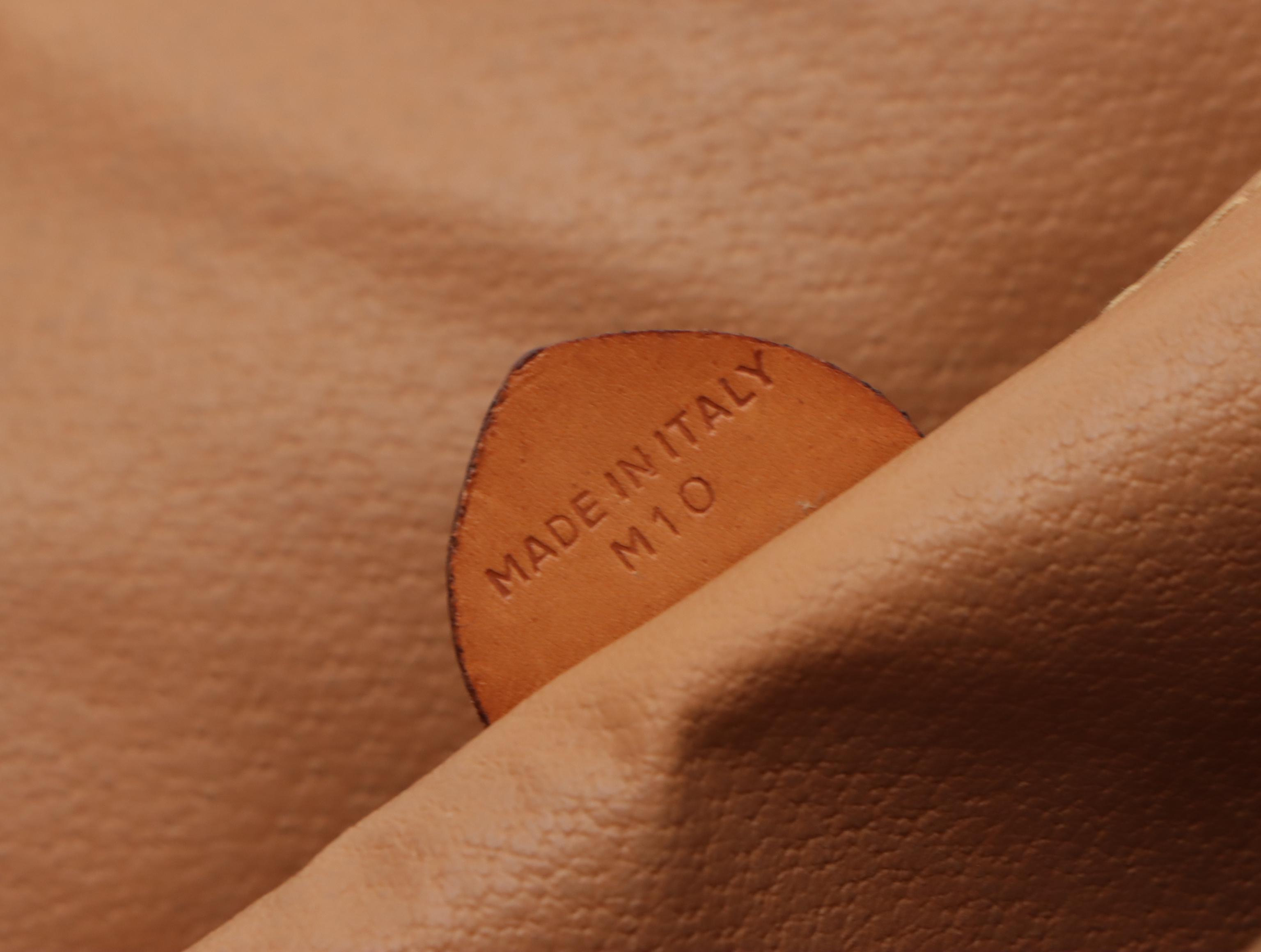 Celine Dark Brown Macadam Canvas and Leather Trimmed Crossbody Bag