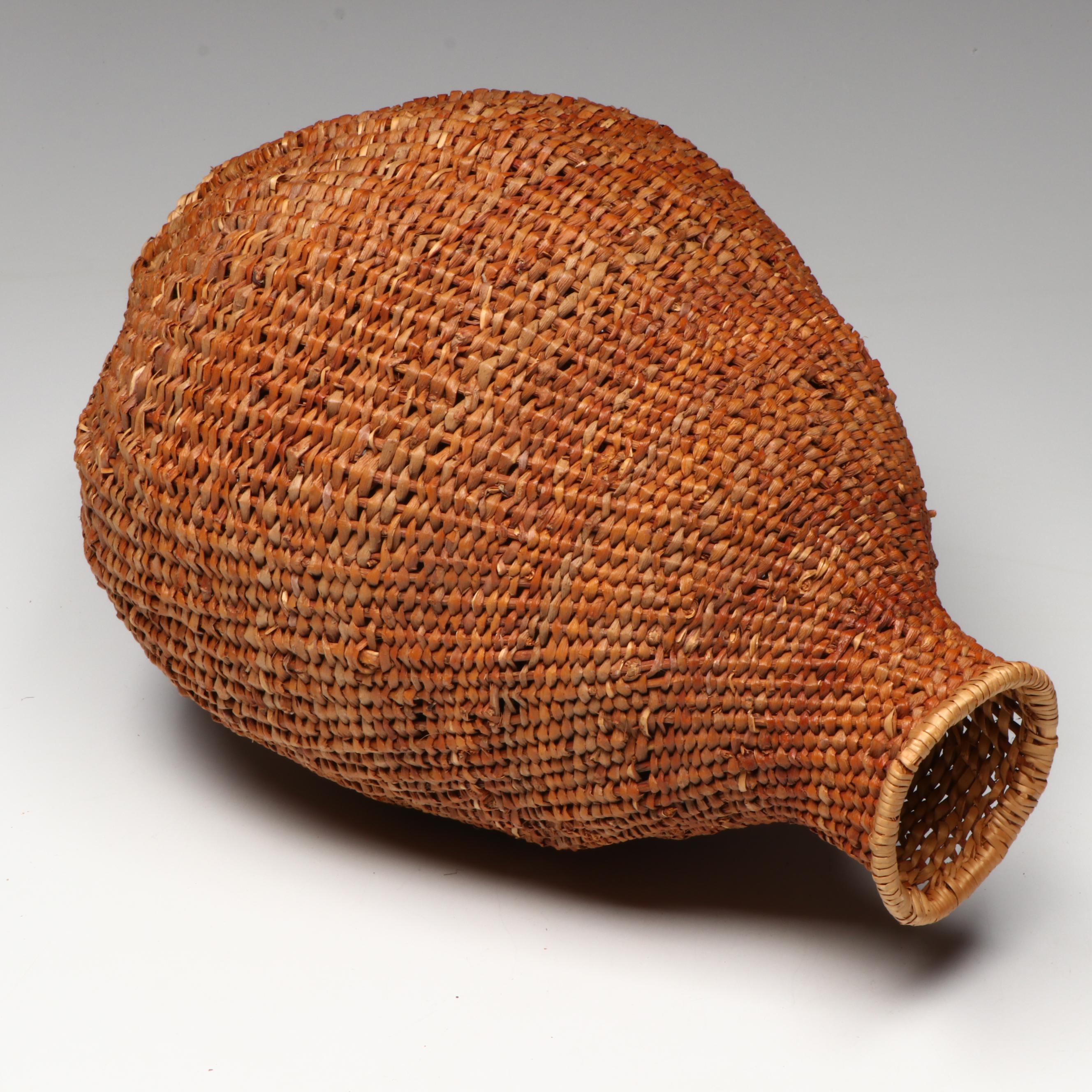 Indigenous Great Basin Paiute Basketry Storage Jars