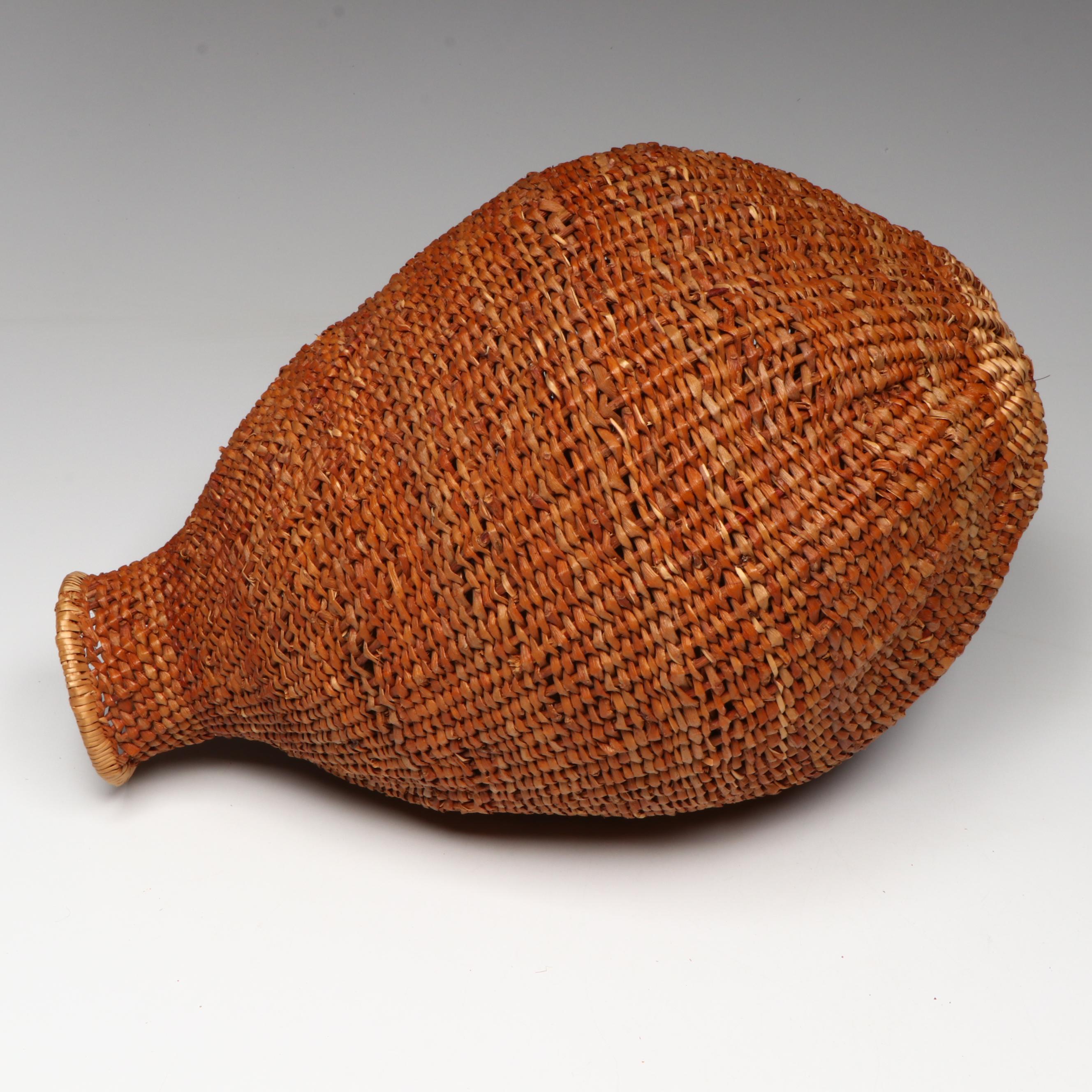 Indigenous Great Basin Paiute Basketry Storage Jars