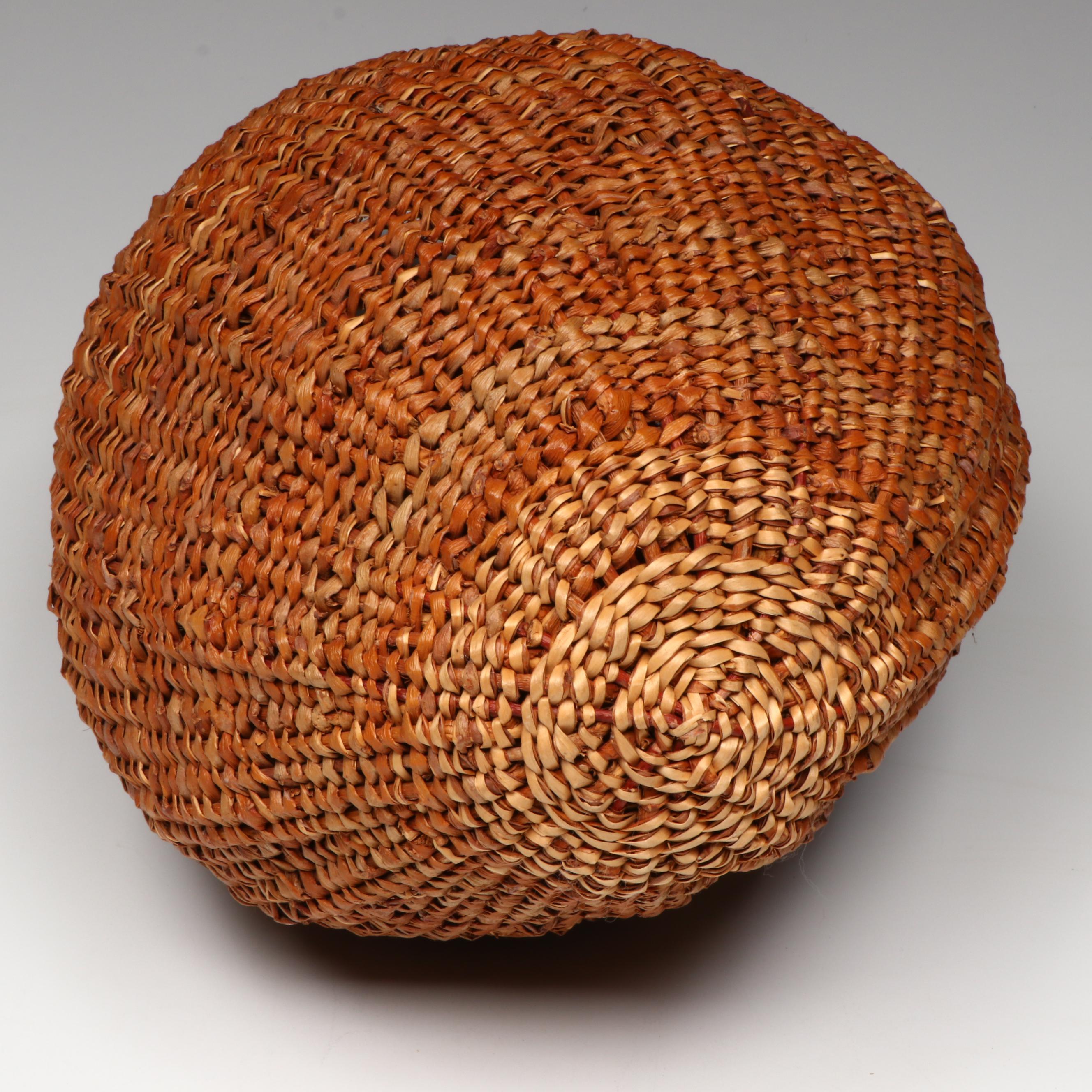 Indigenous Great Basin Paiute Basketry Storage Jars