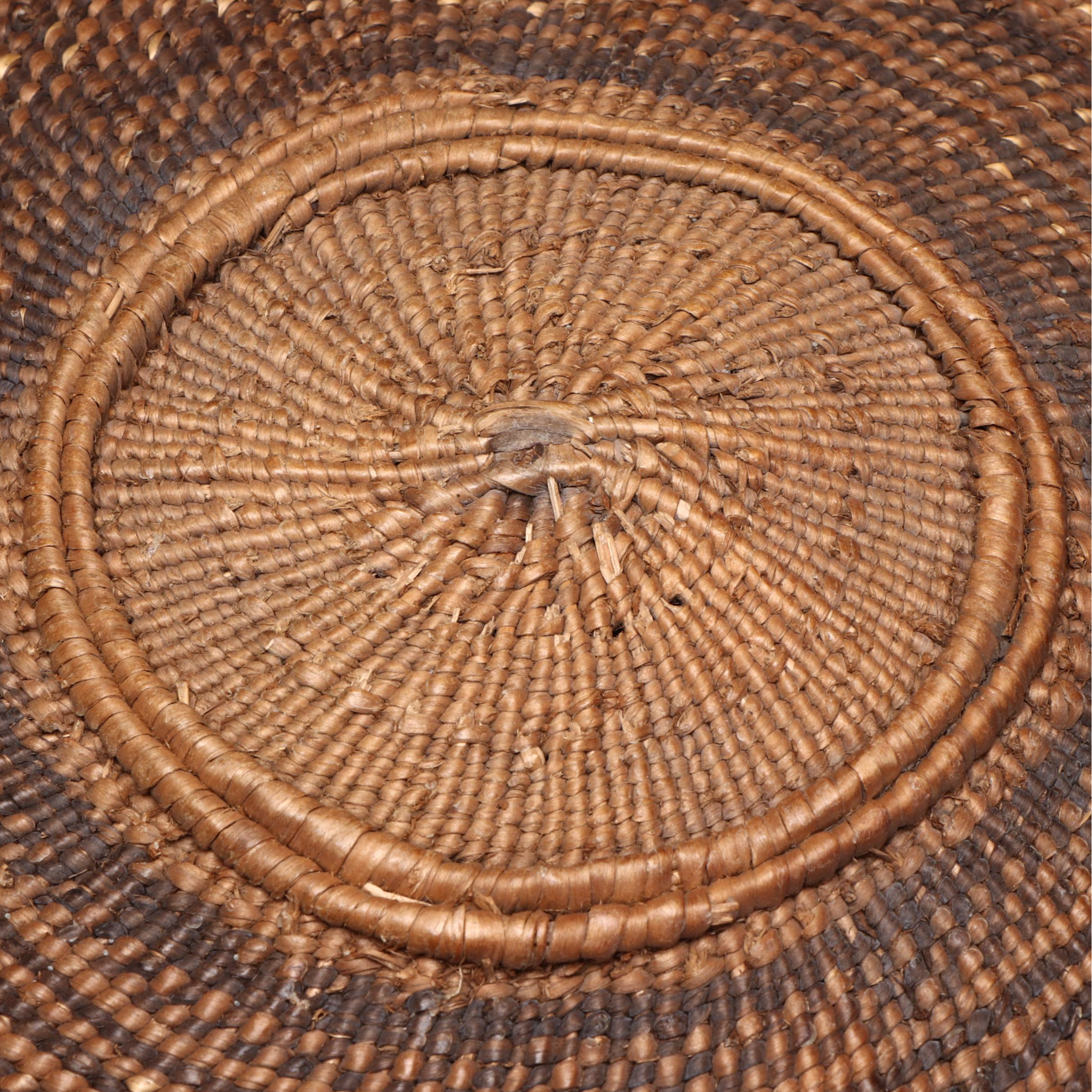 Northern Californian Karuk Hand-Woven Basket Tray