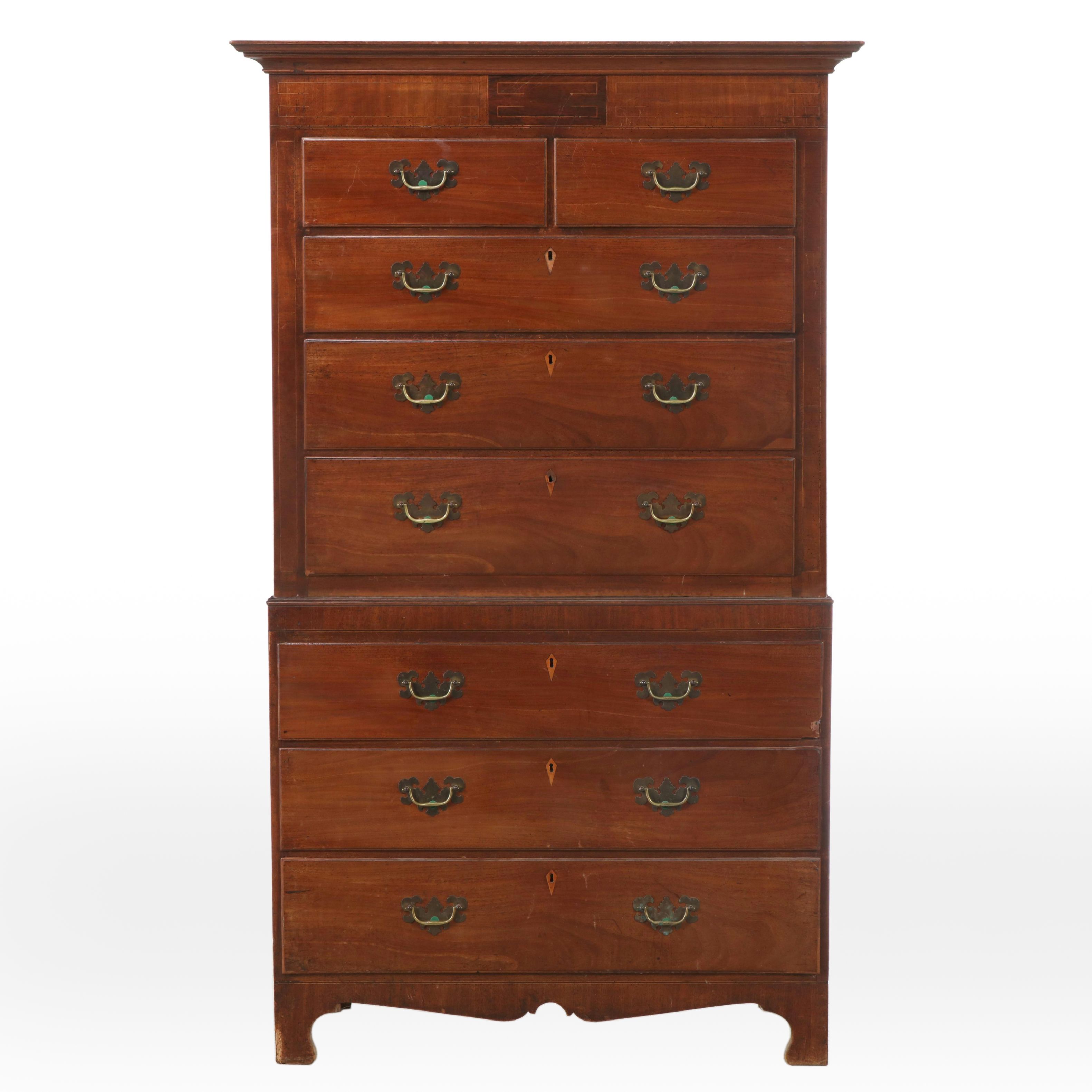 Antique George II Style Mahogany Tallboy