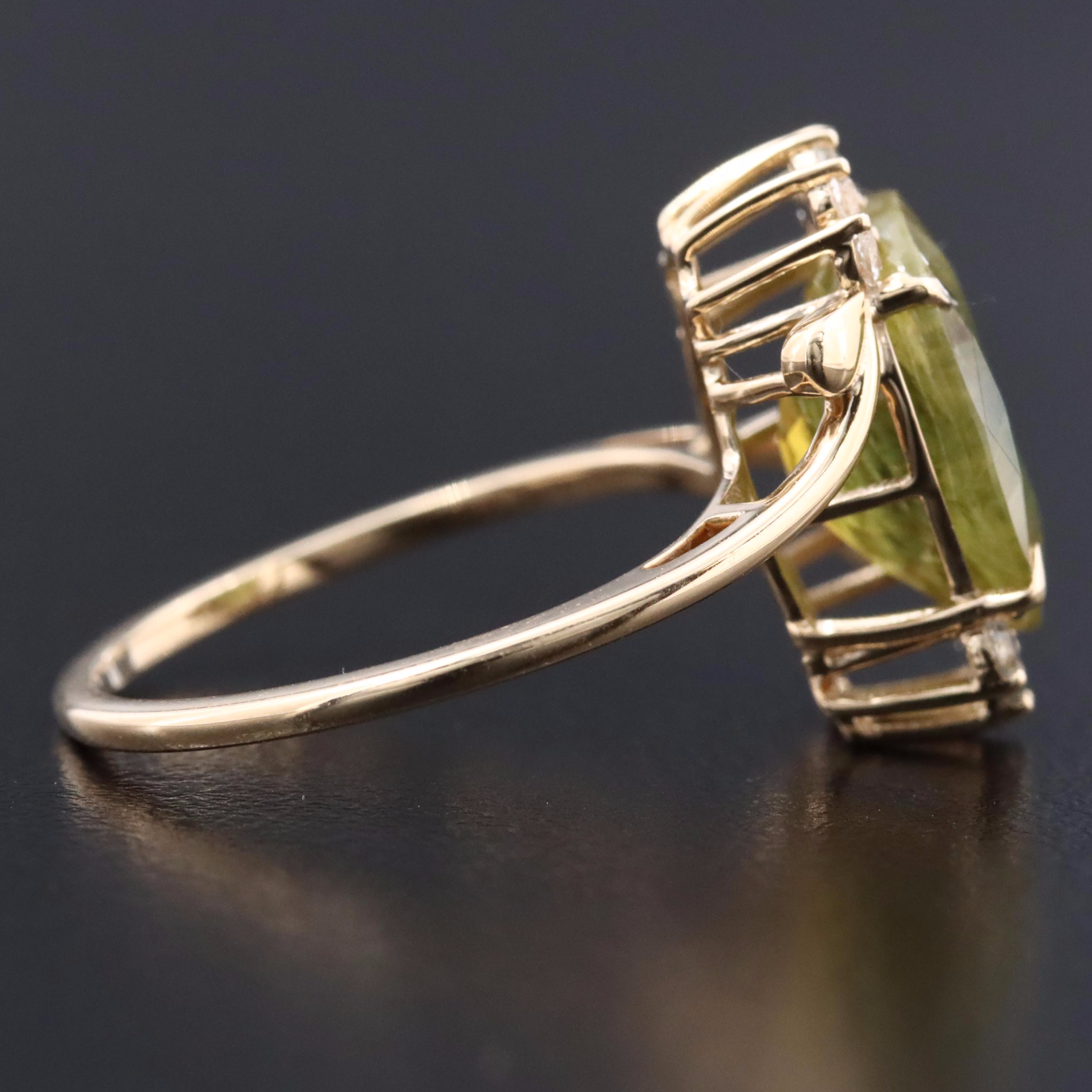 14K 5.38 CT Sapphire and White Sapphire Ring