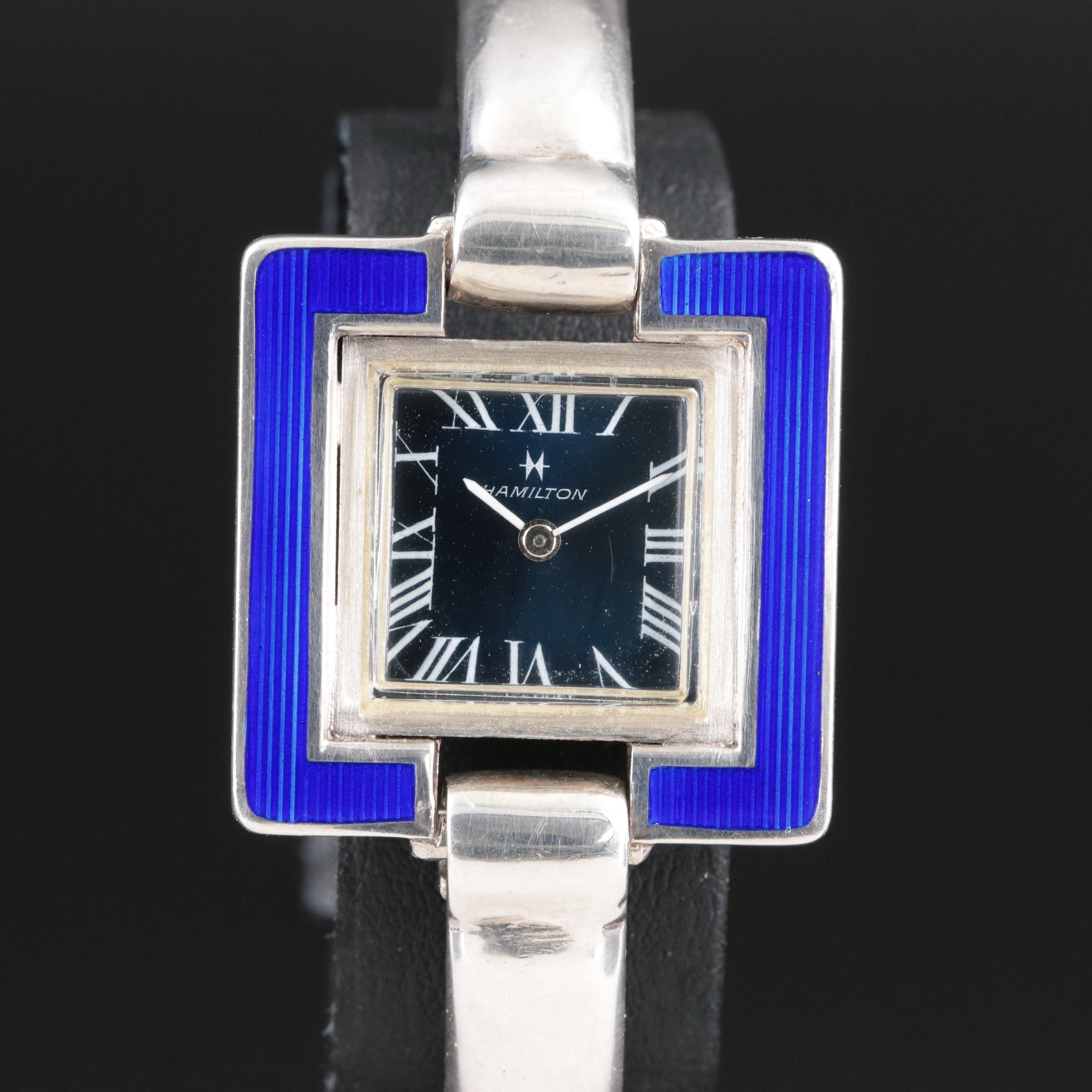 Vintage Hamilton 900 Silver Bangle Watch