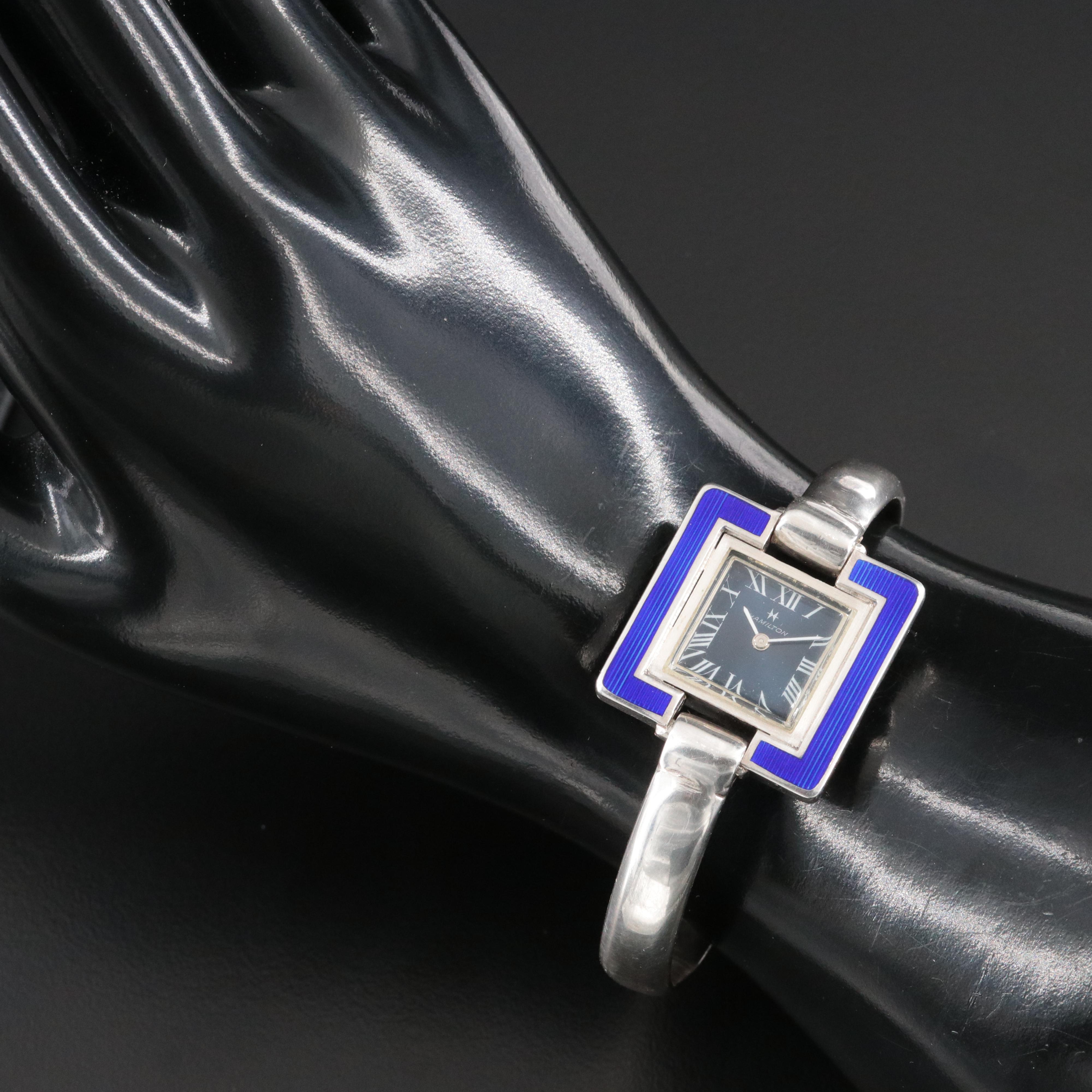 Vintage Hamilton 900 Silver Bangle Watch