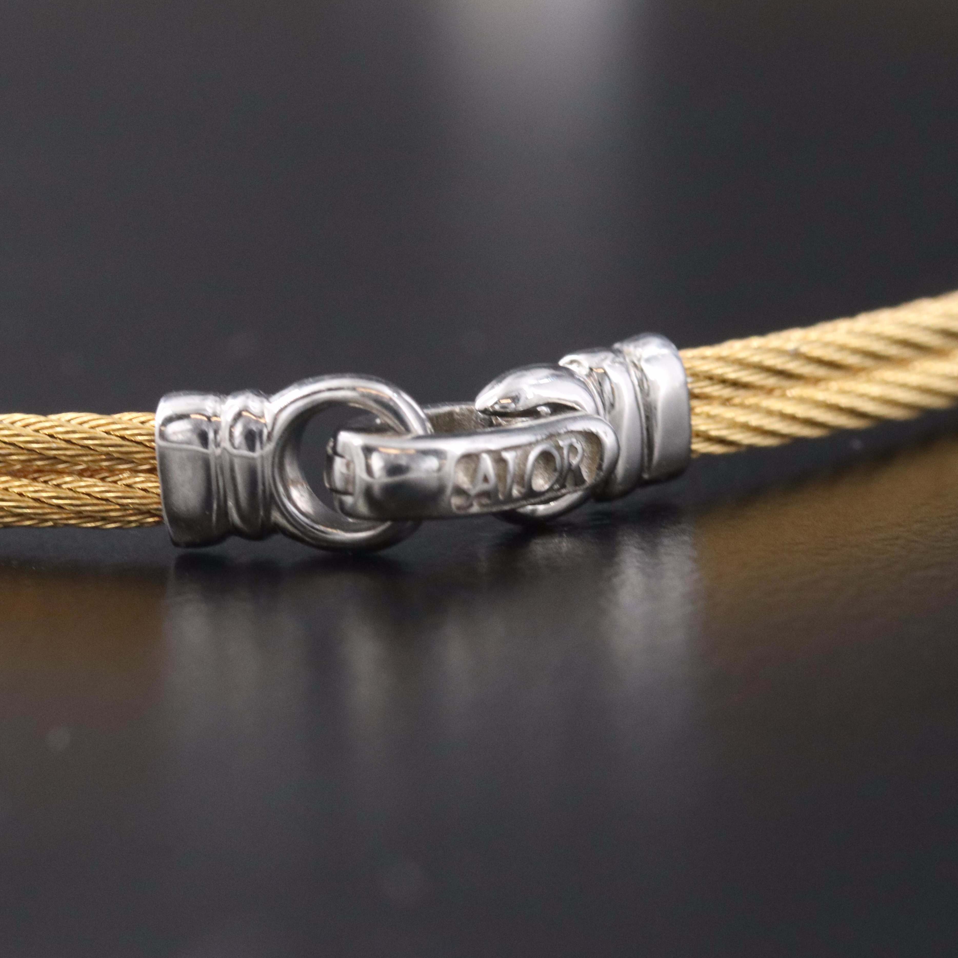 ALOR Cable Necklace with Pearl and Diamond in 18K Settings