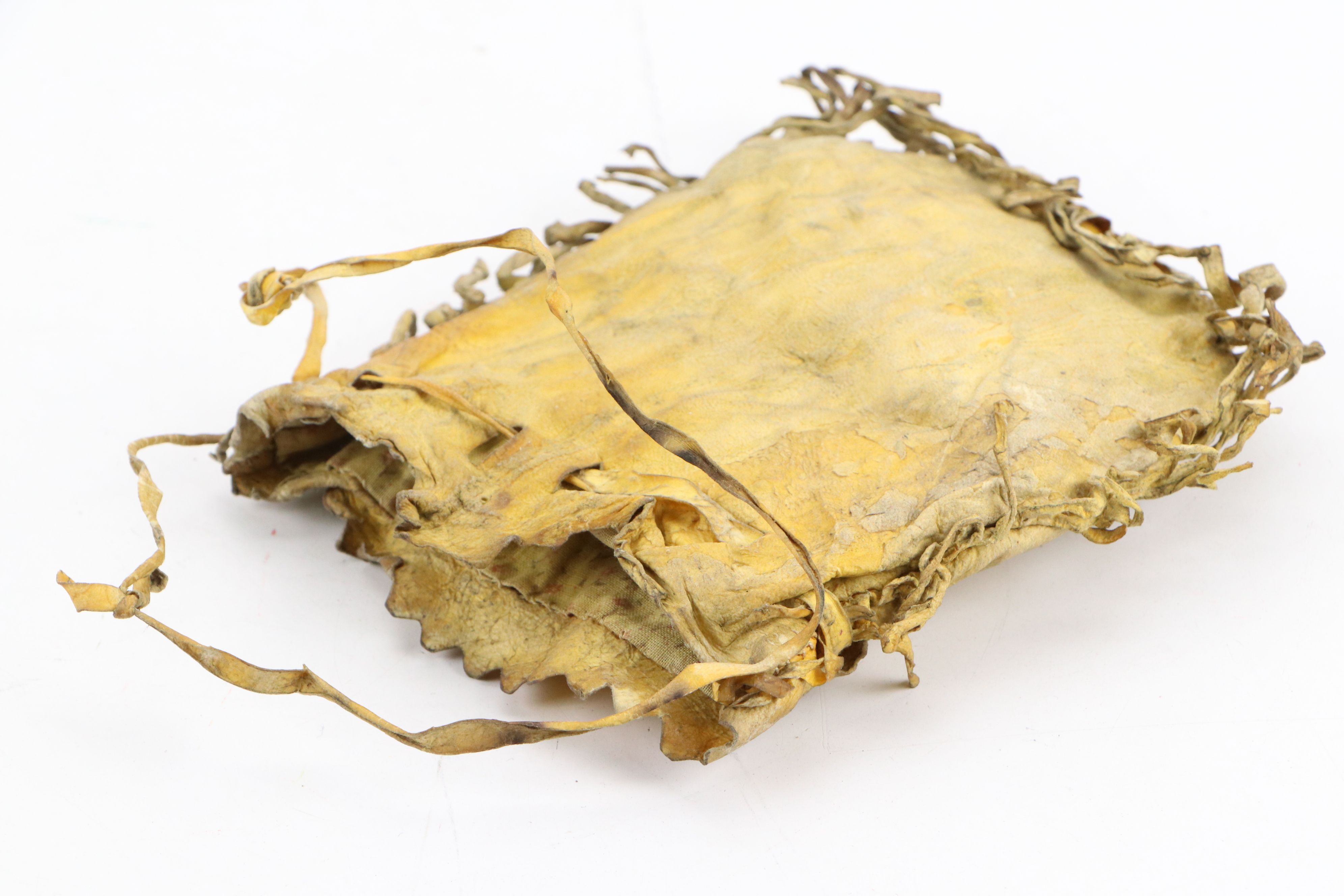 Two Plains Style Beaded "Fetishes" with Indigenous Woodlands Beaded Hide Pouch