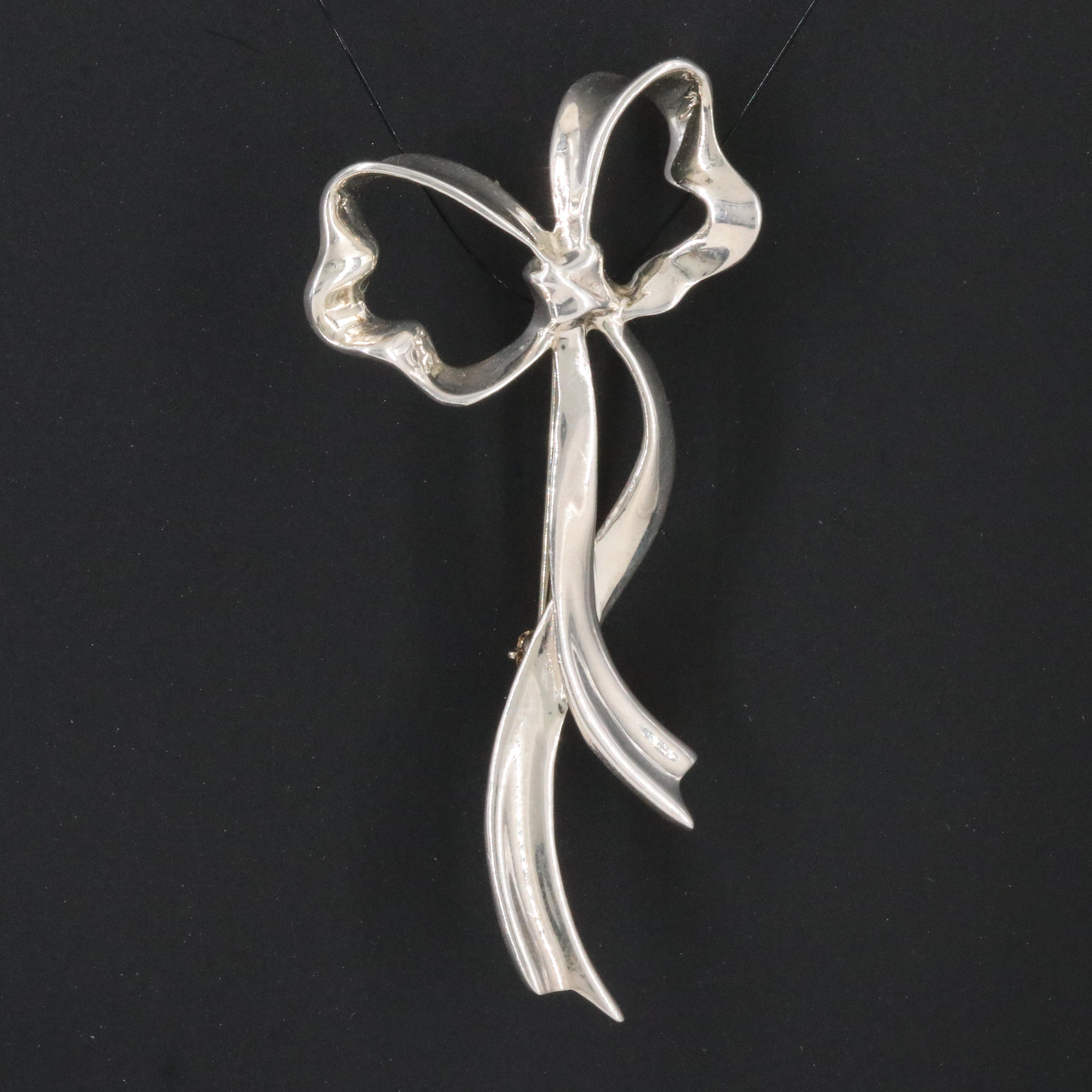 Tiffany & Co. Sterling Ribbon Bow Brooch