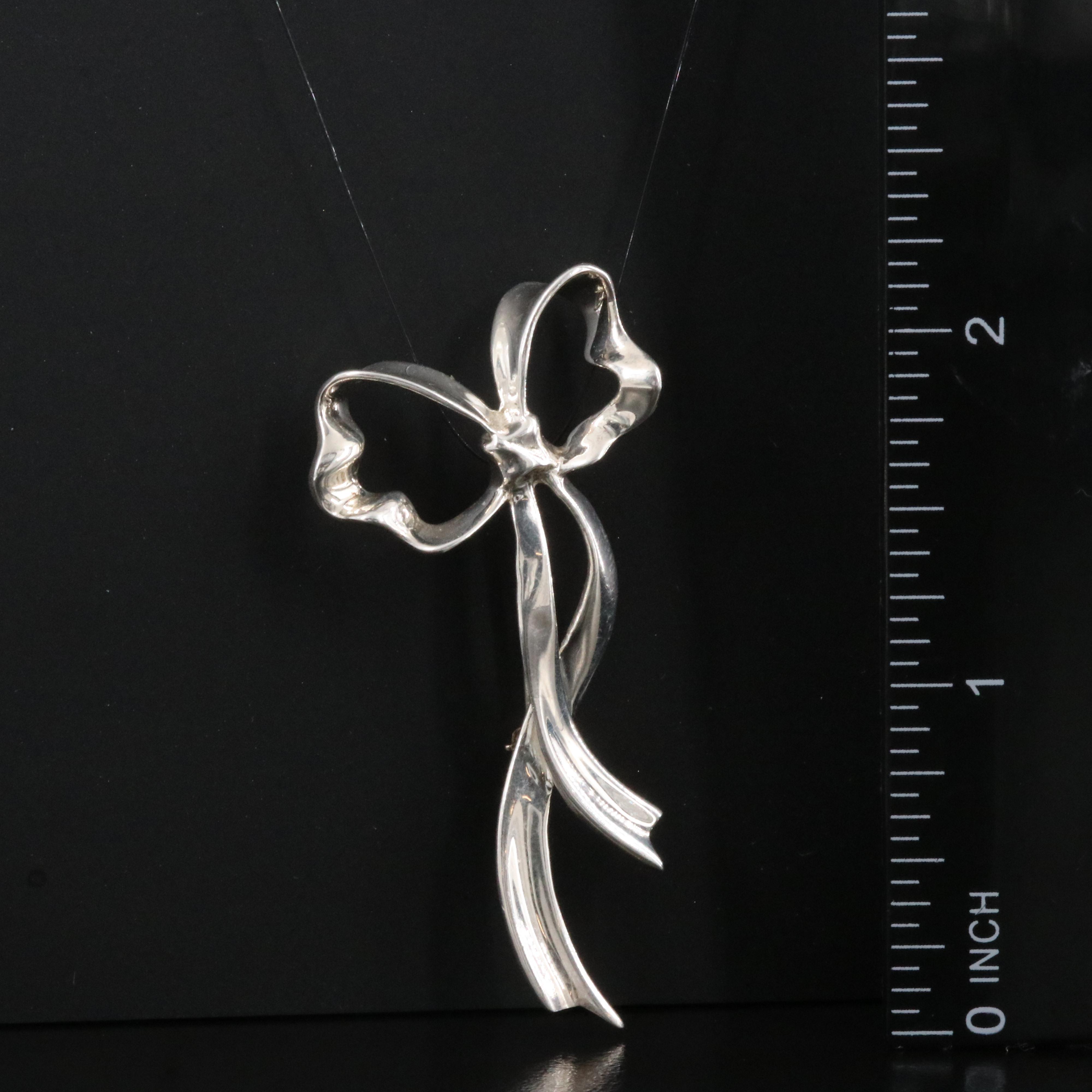 Tiffany & Co. Sterling Ribbon Bow Brooch