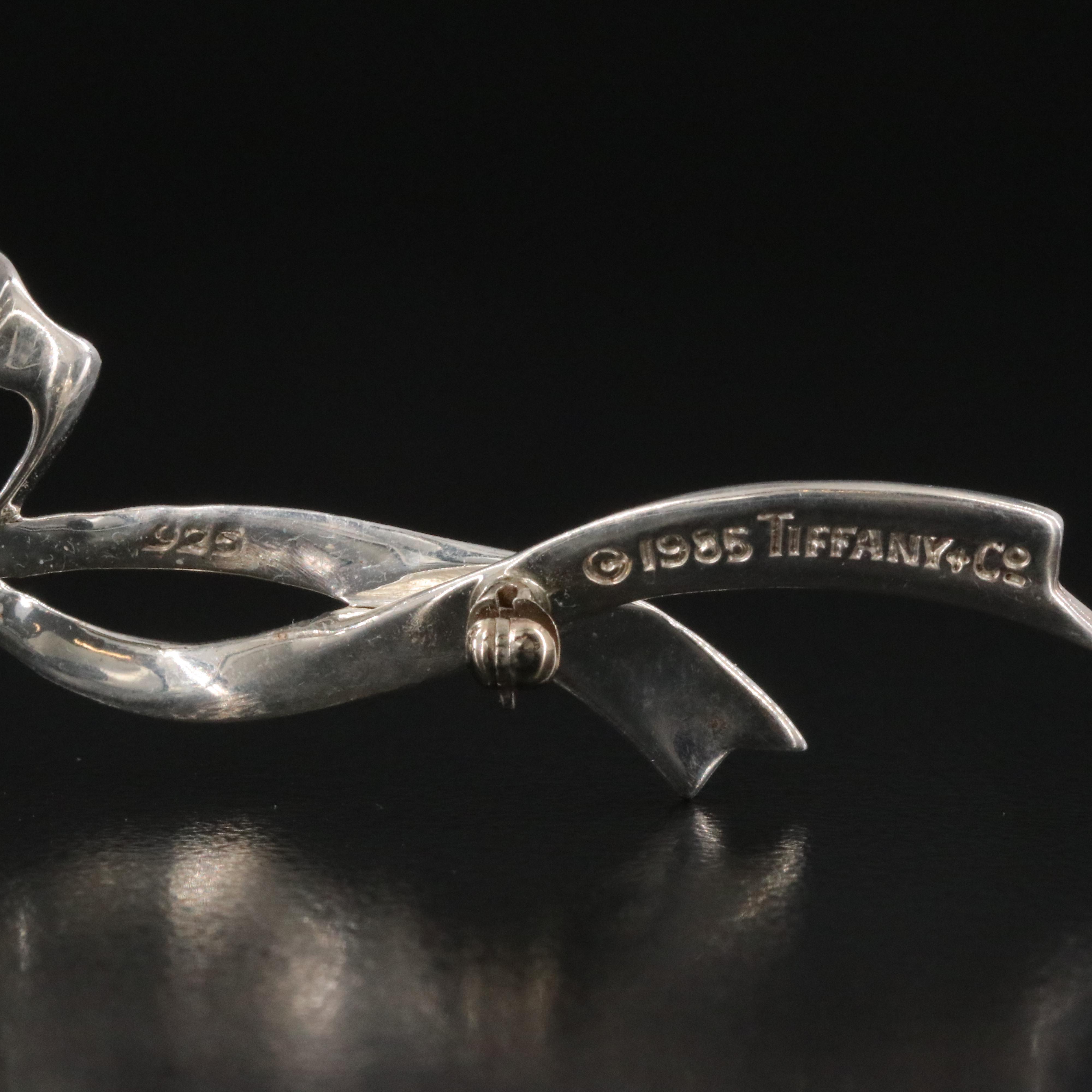 Tiffany & Co. Sterling Ribbon Bow Brooch