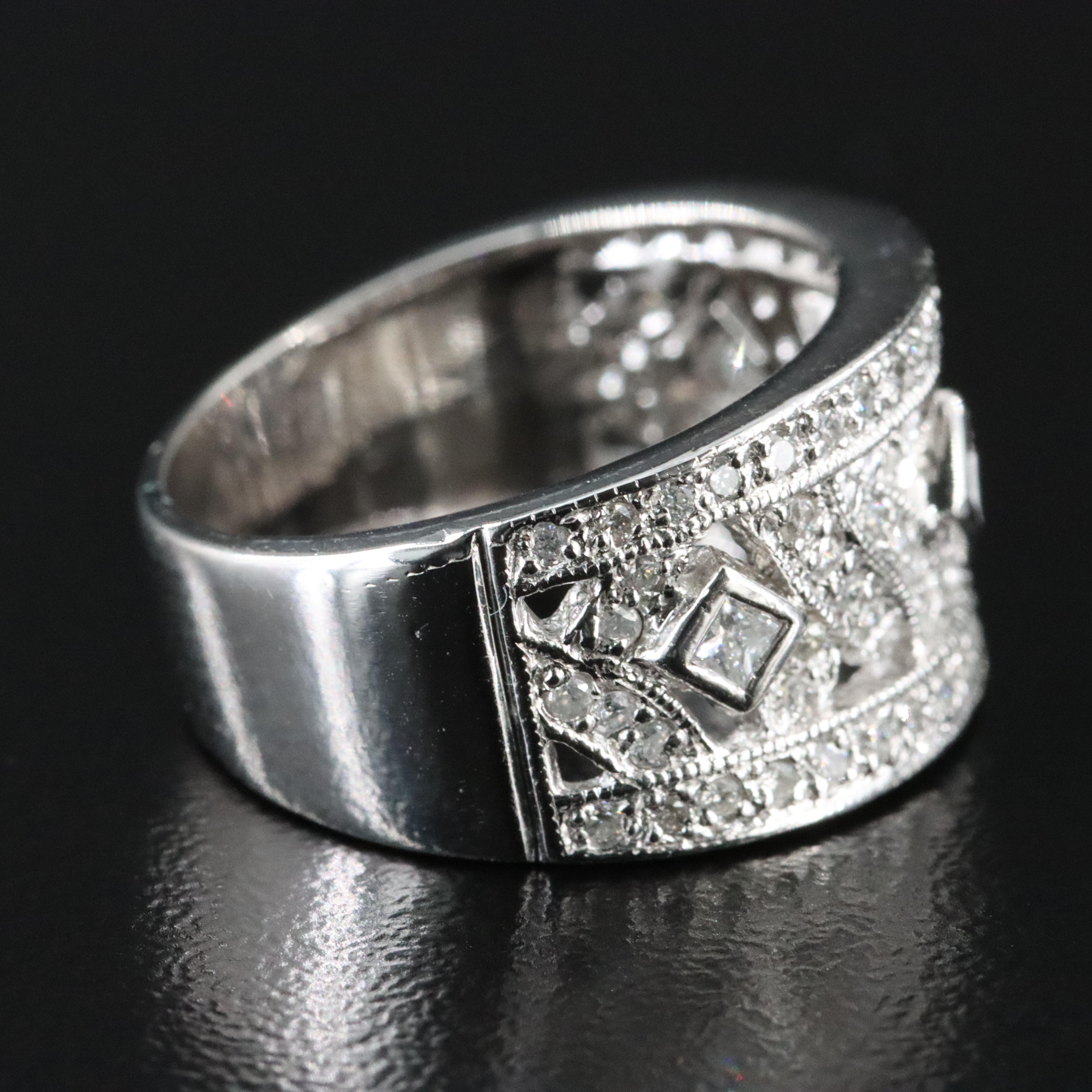 Platinum 0.61 CTW Diamond Ring