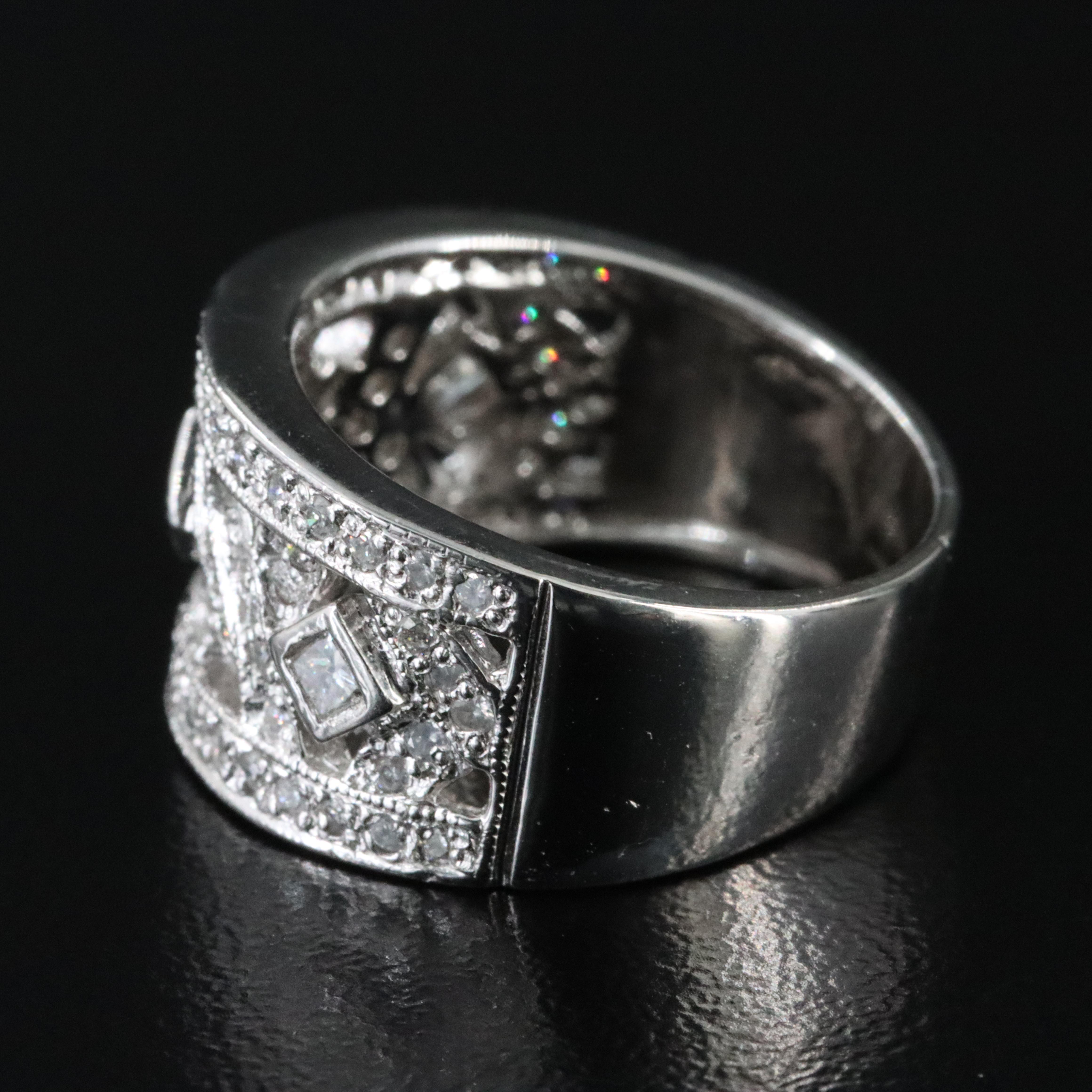 Platinum 0.61 CTW Diamond Ring