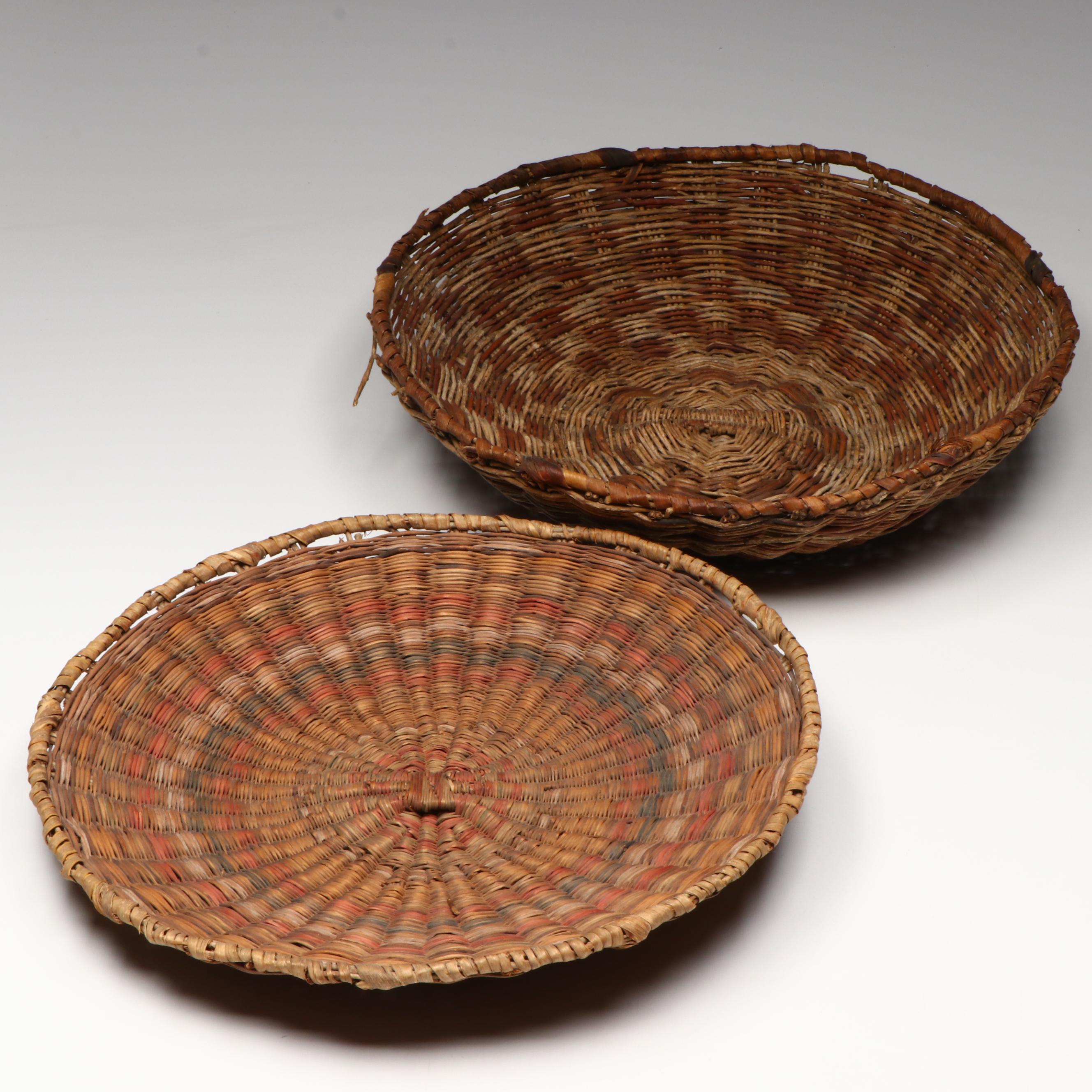 Two Indigenous Southwest Hopi Wickerwork Baskets