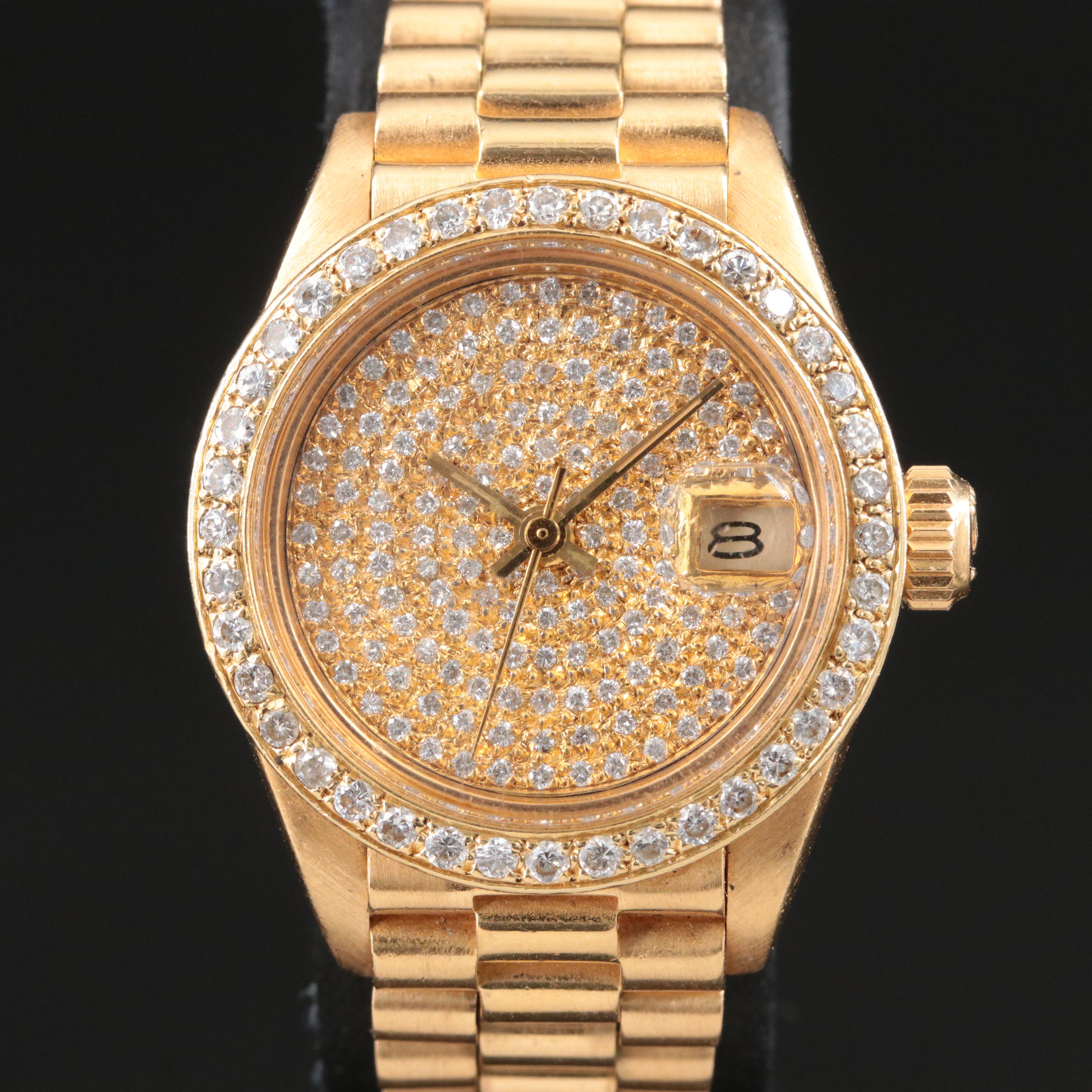 Rolex Datejust 6917 Custom Diamond Watch c.1980