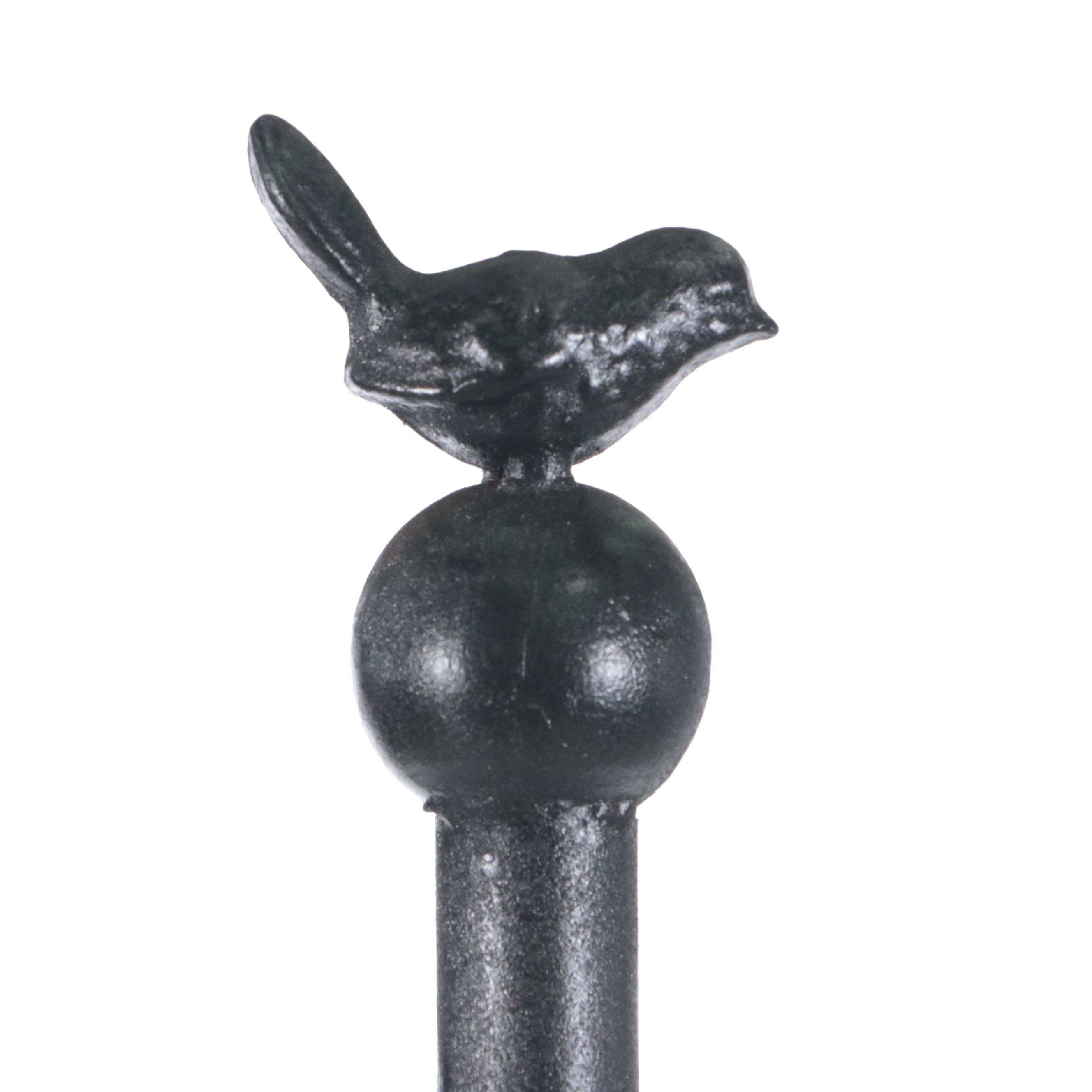 Cast Iron Basket Tree with Bird Finial