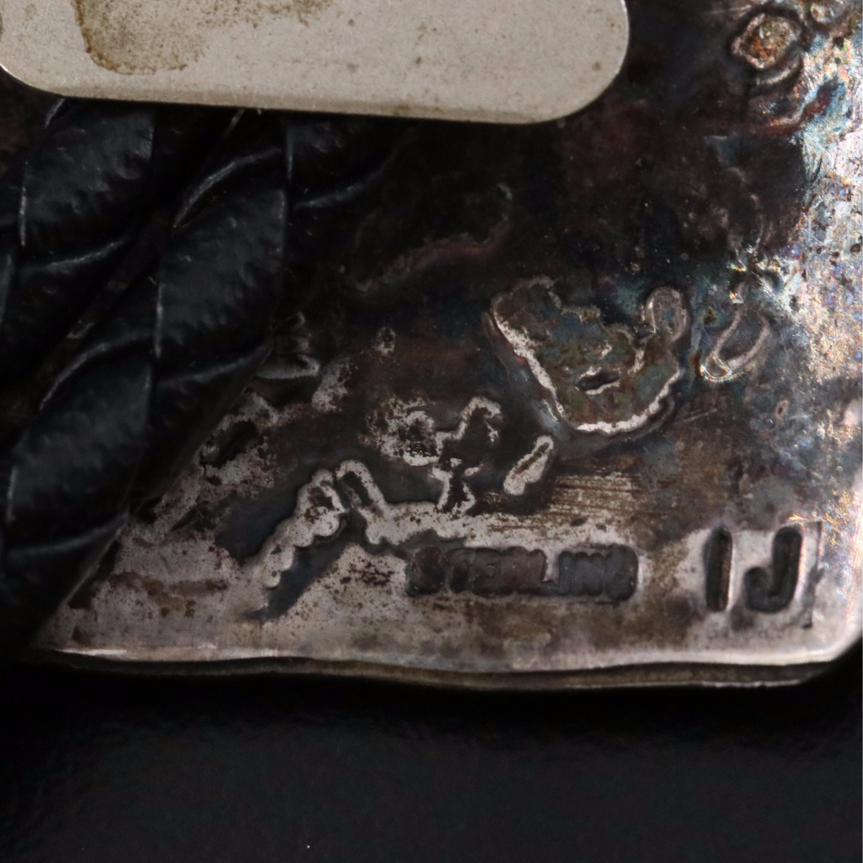 Southwestern Sterling Bolo Ties with Coral, Mother-of-Pearl and Turquoise Inlay