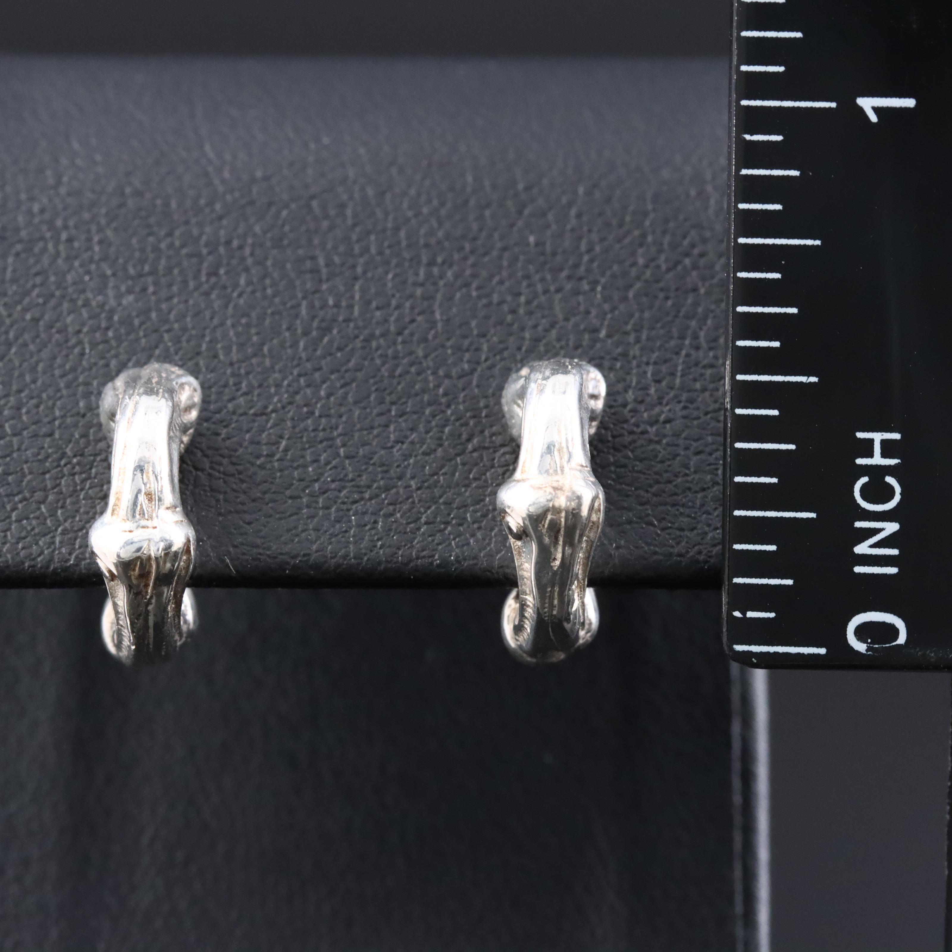 Tiffany & Co. Sterling Bamboo Hoop Earrings