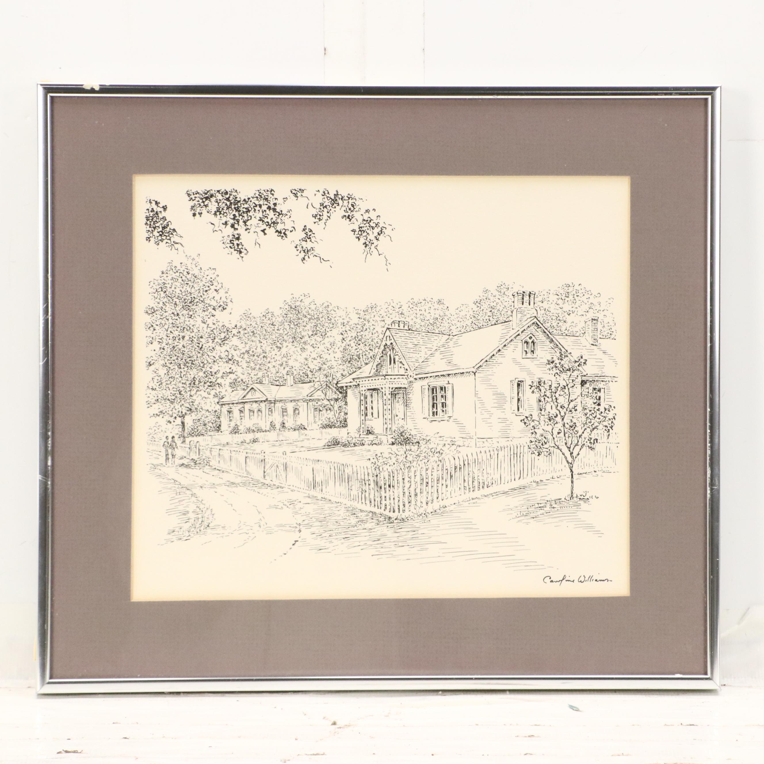 Cincinnati Halftone and Lithograph Street Scenes After Caroline Williams