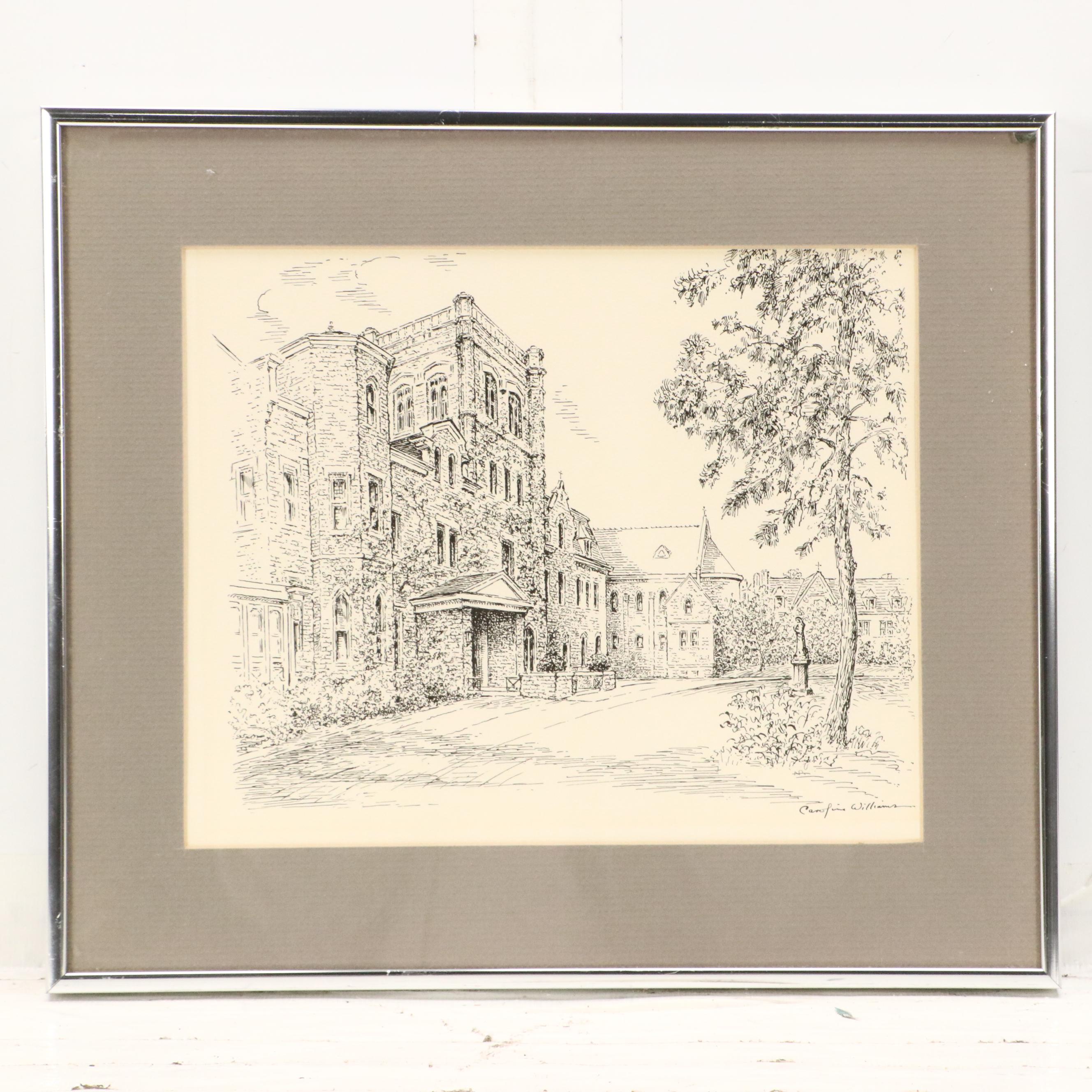 Cincinnati Halftone and Lithograph Street Scenes After Caroline Williams