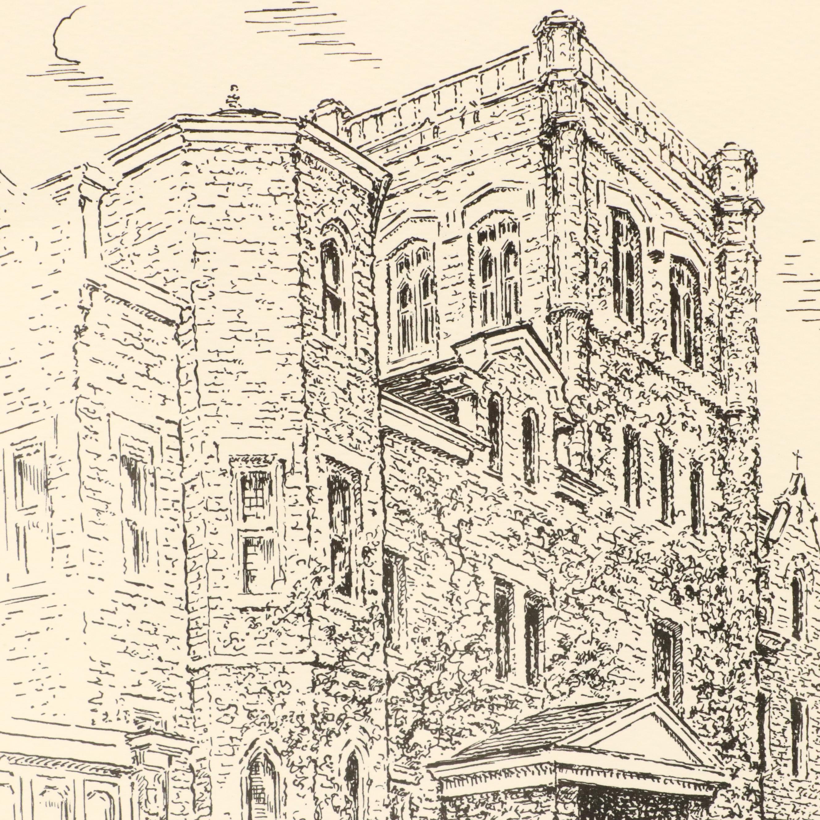 Cincinnati Halftone and Lithograph Street Scenes After Caroline Williams