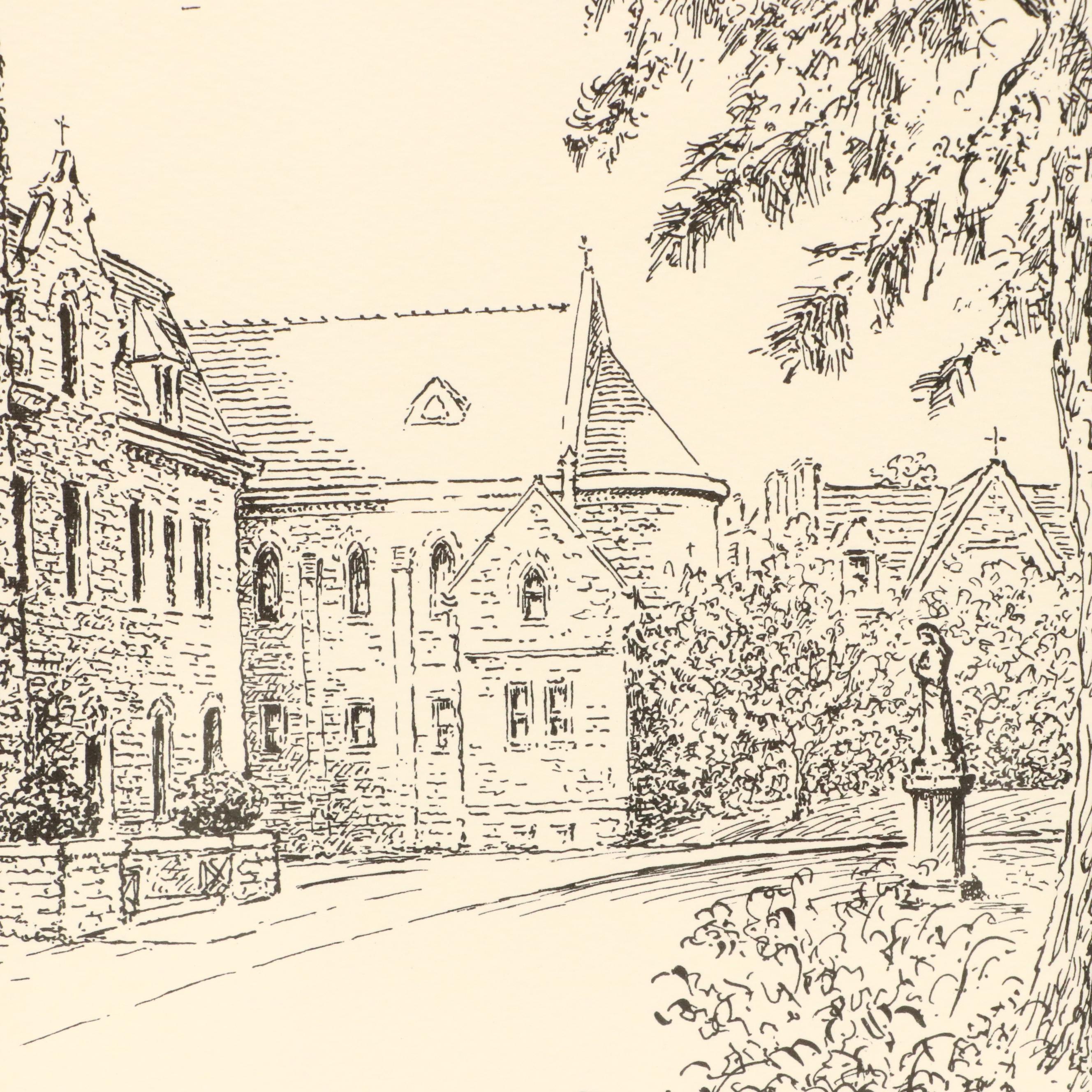 Cincinnati Halftone and Lithograph Street Scenes After Caroline Williams