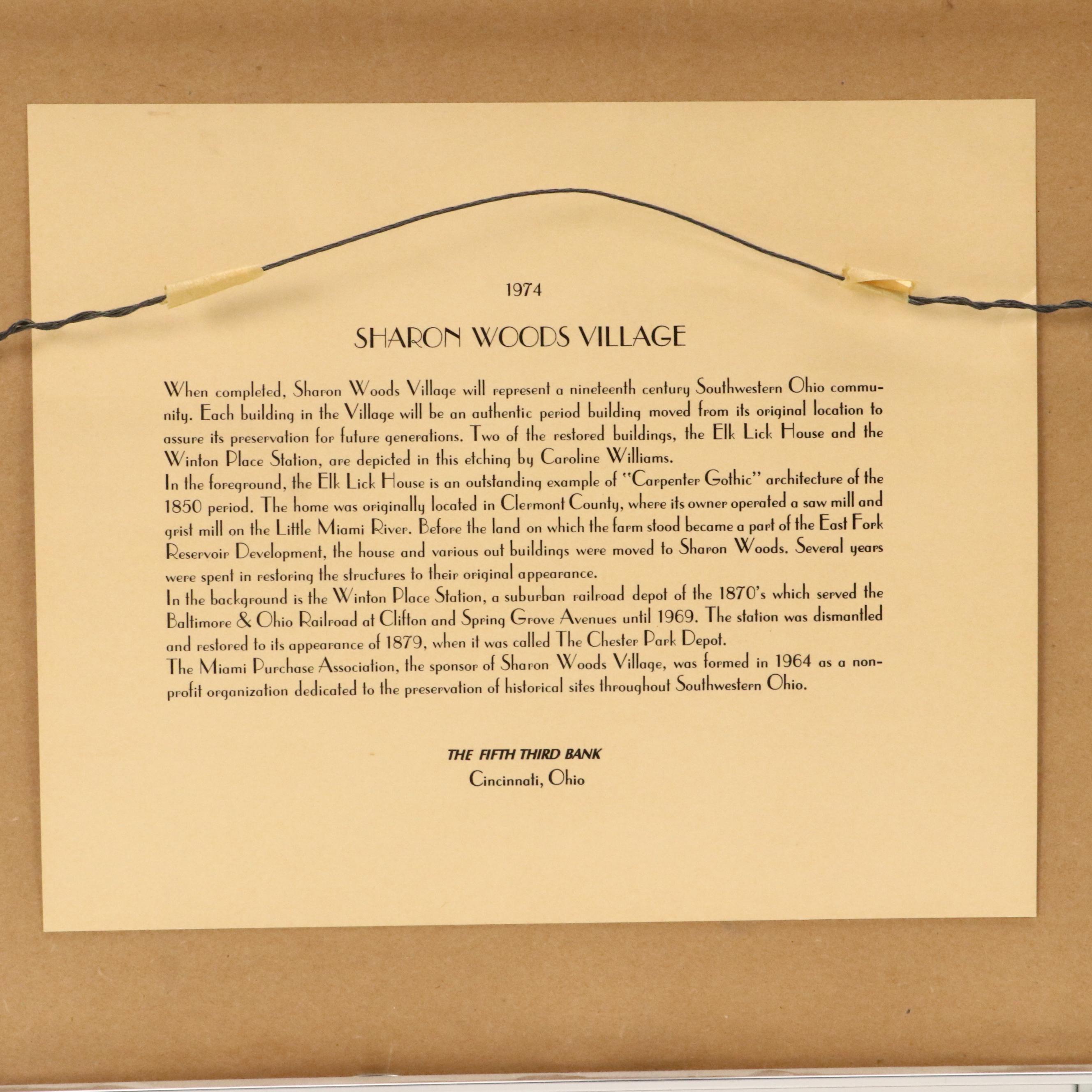 Cincinnati Halftone and Lithograph Street Scenes After Caroline Williams