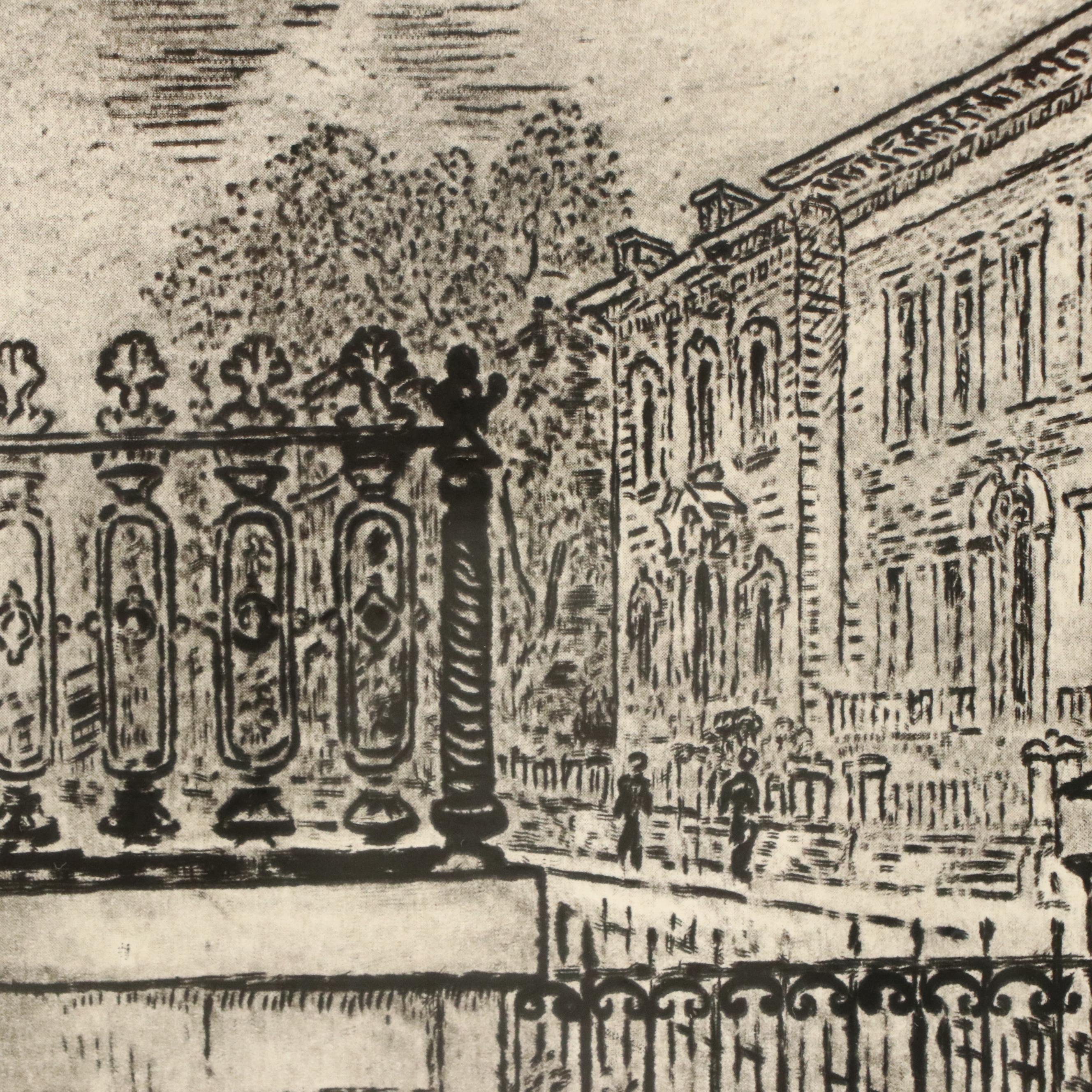 Cincinnati Halftone and Lithograph Street Scenes After Caroline Williams