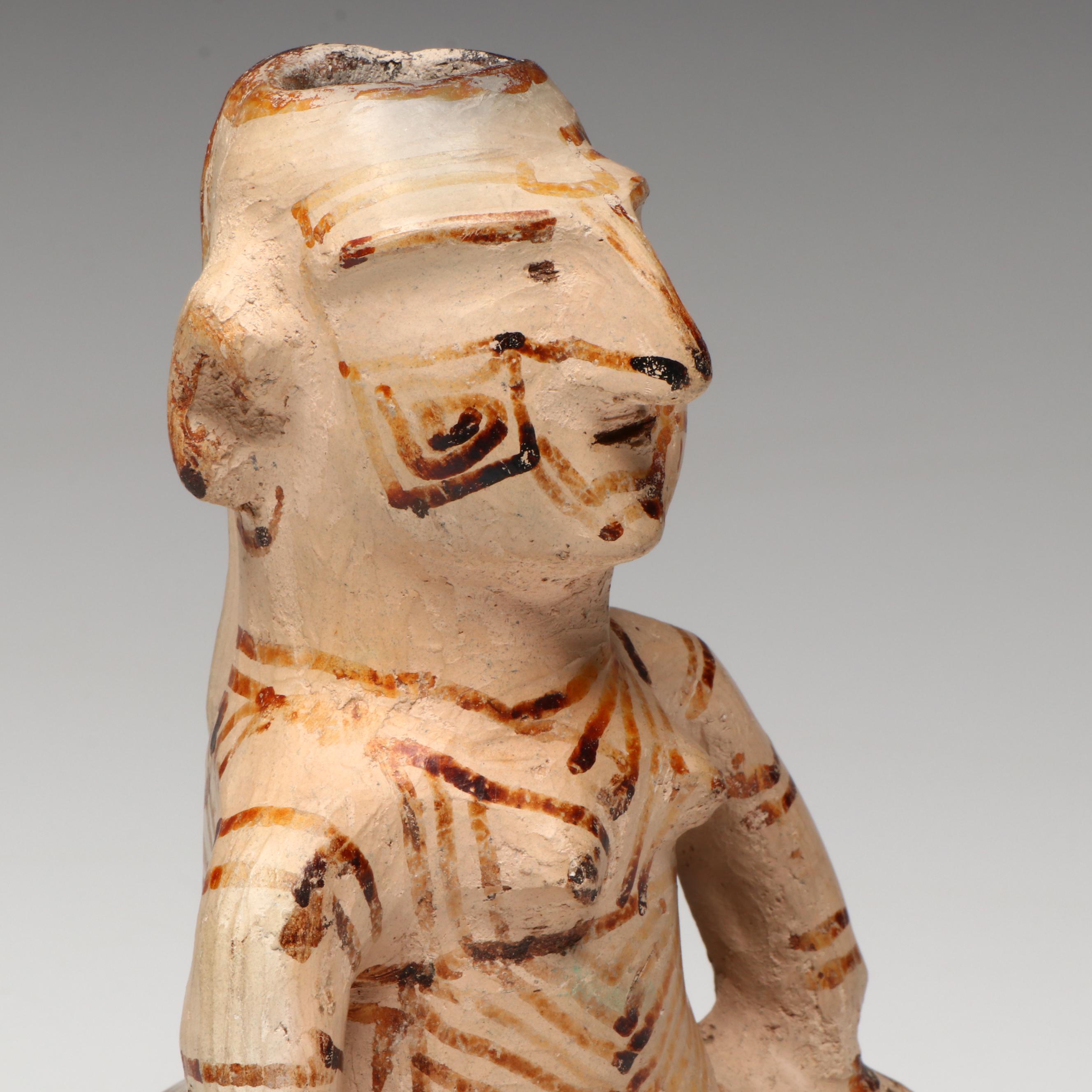 Amazonian Guahibo Effigy Jar and Karajá Tribe Earthenware Figural Group