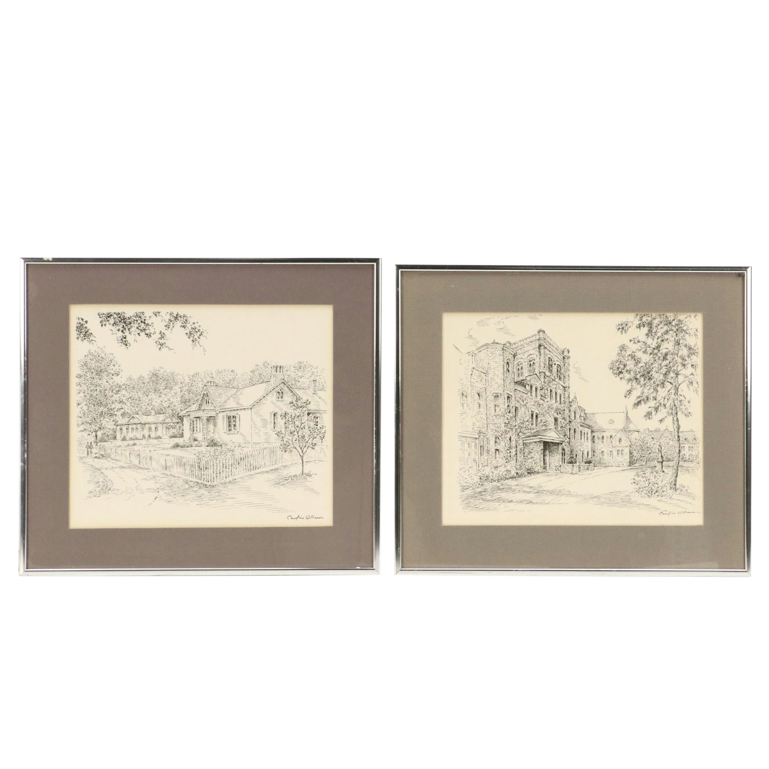 Cincinnati Halftone and Lithograph Street Scenes After Caroline Williams