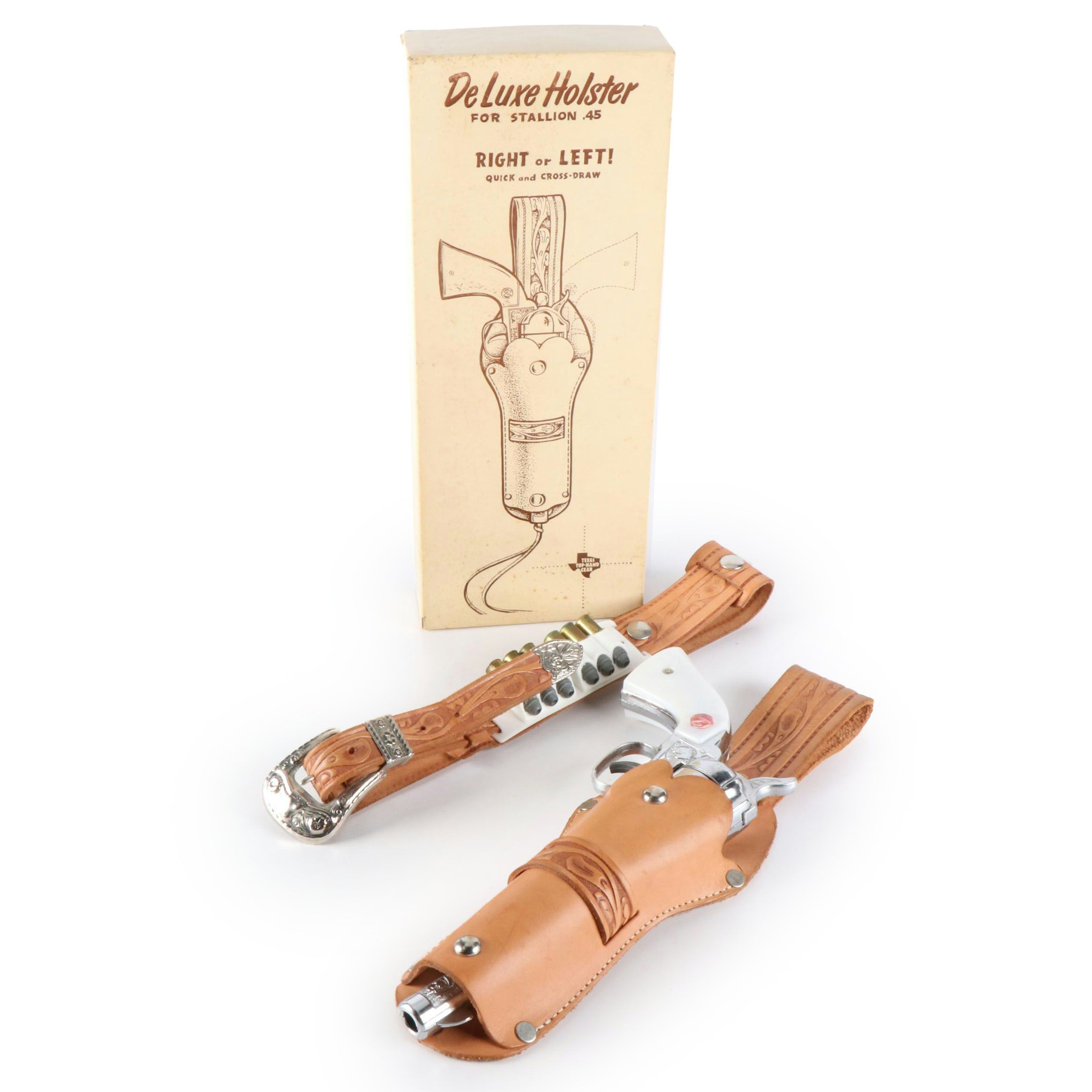 Nichols Stallion .45 Cap Pistol with Deluxe Holster