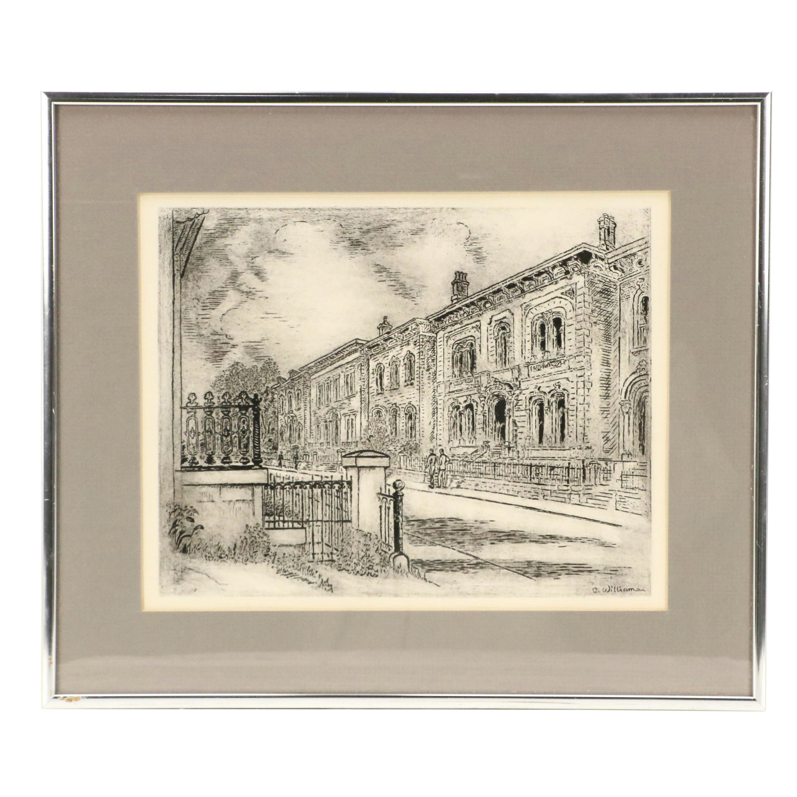 Cincinnati Halftone and Lithograph Street Scenes After Caroline Williams