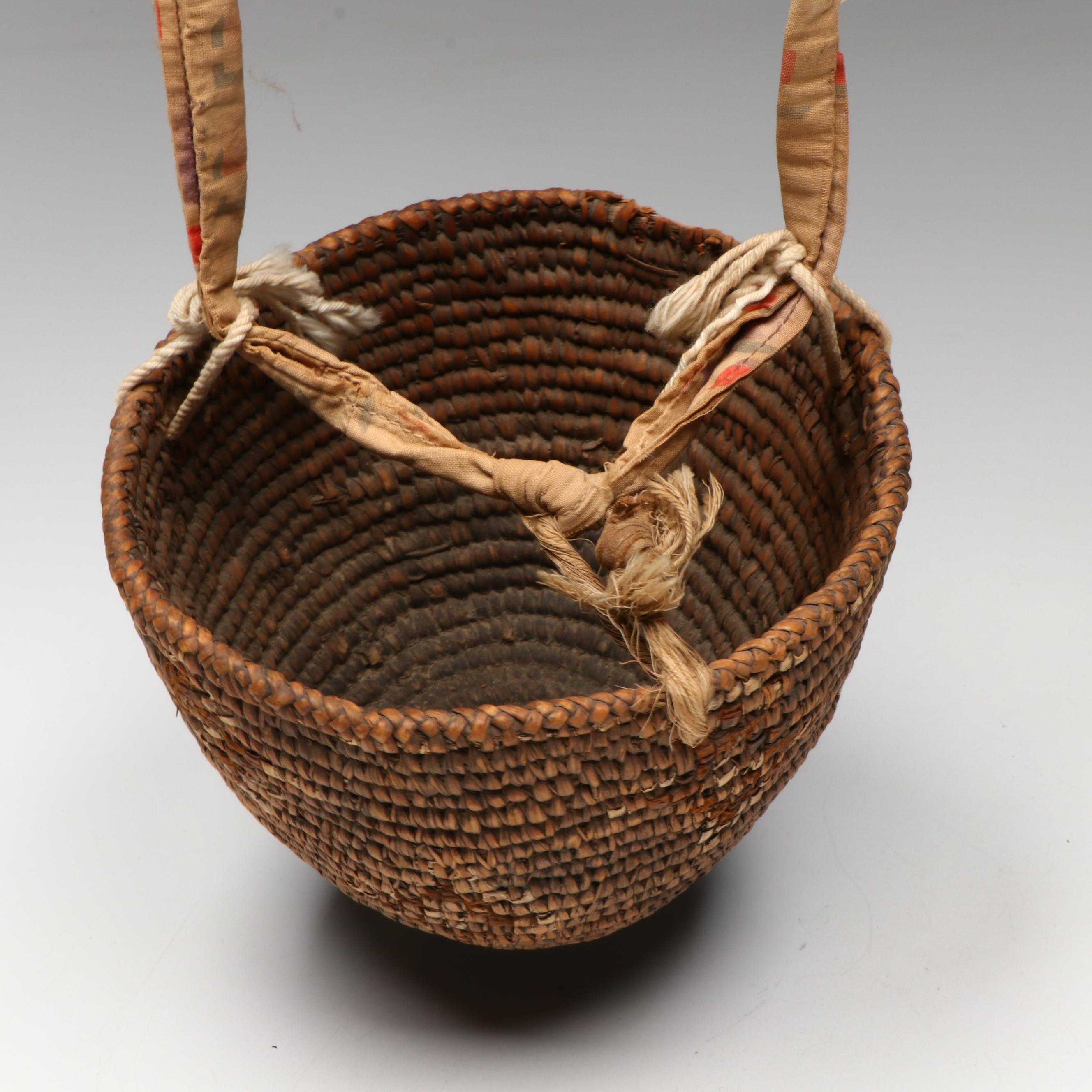 Two Pacific Northwest Utilitarian "Clam" Baskets, 20th Century