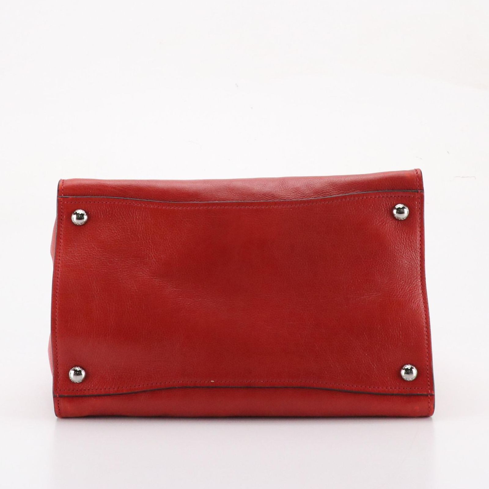 Prada Red Calfskin Leather Twin Pocket Two-Way Tote