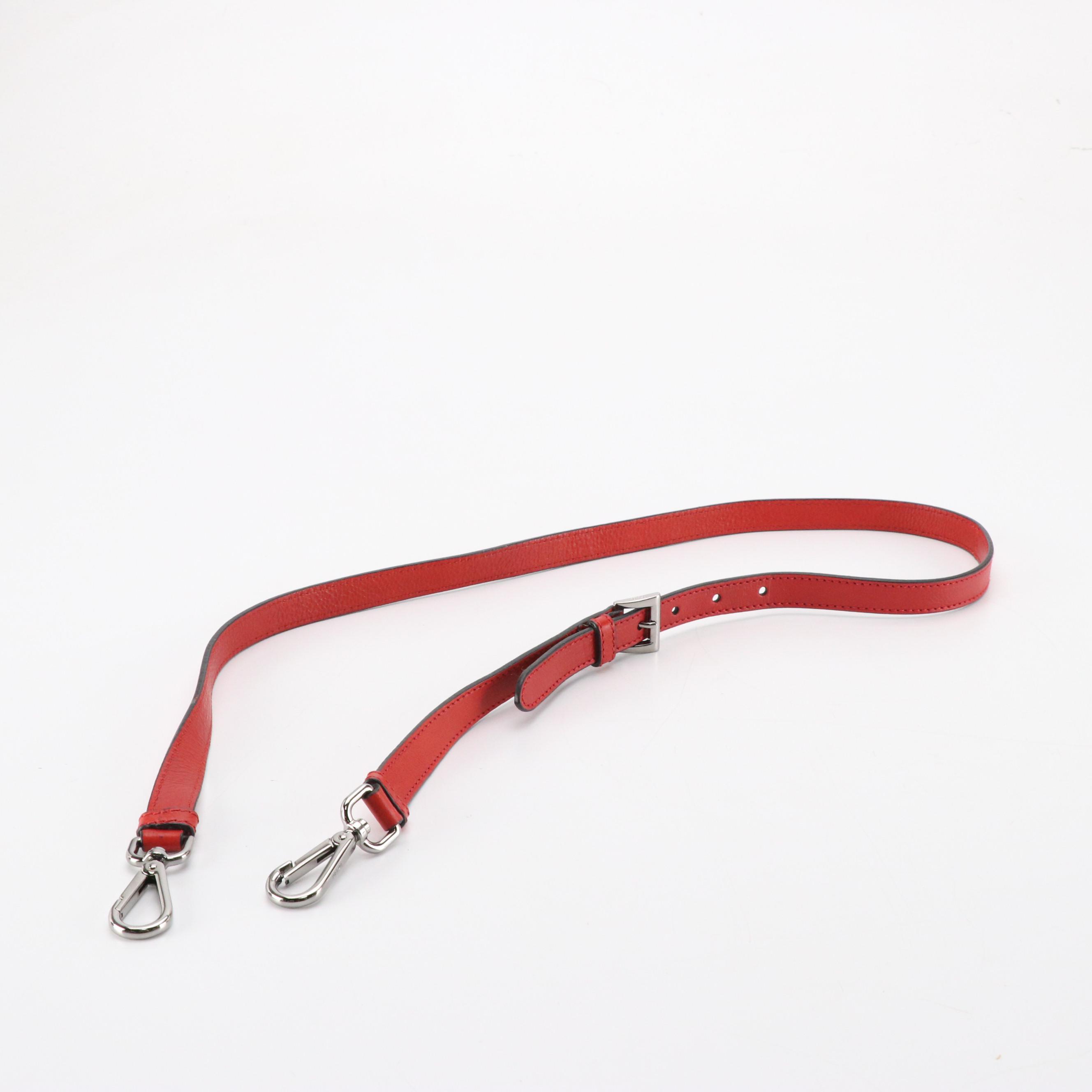 Prada Red Calfskin Leather Twin Pocket Two-Way Tote