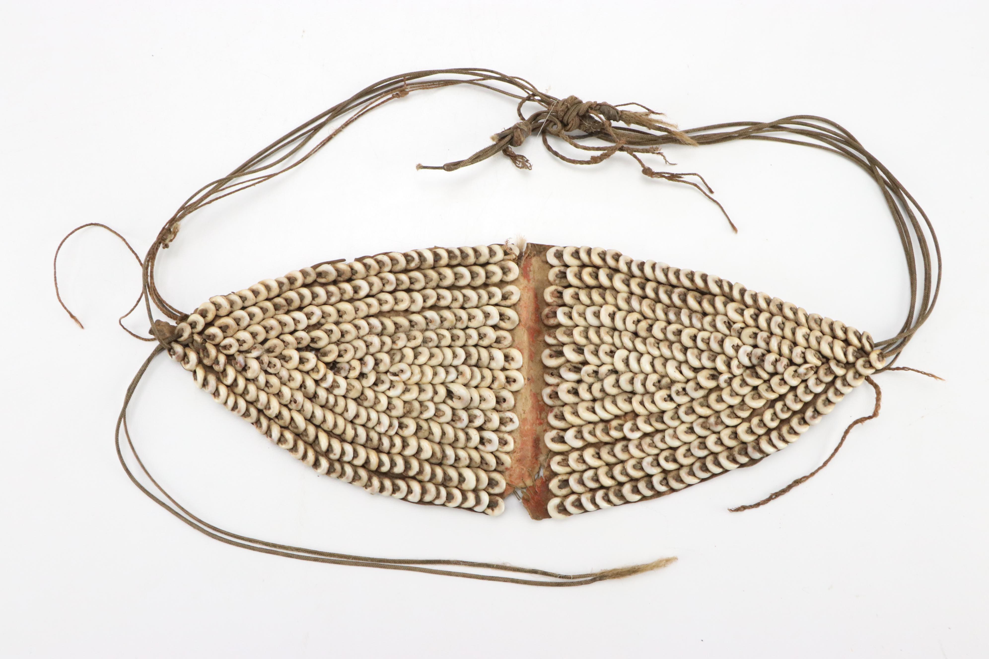 Papua New Guinea Nassa Shell Headband with Sepik River Bone Hair Pin