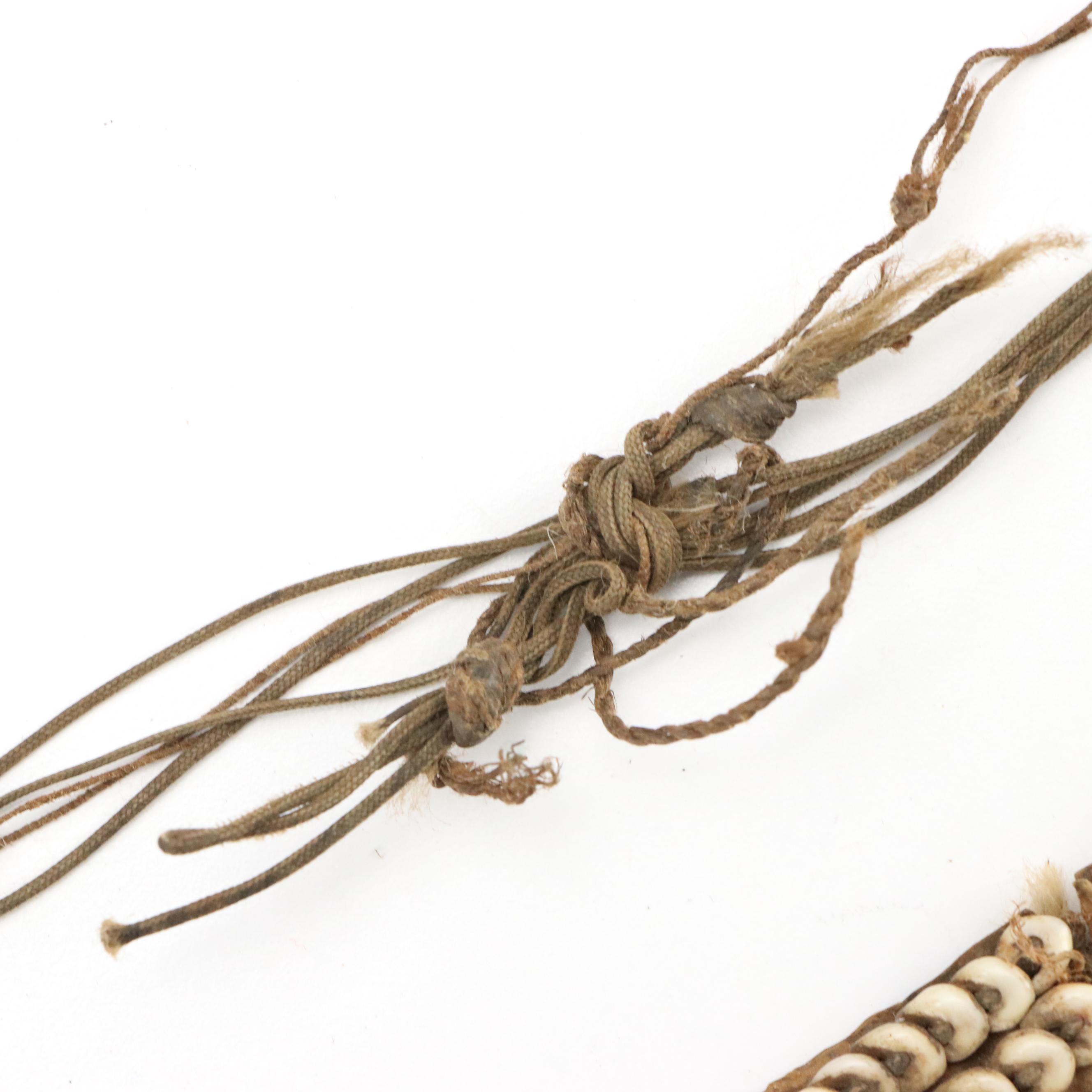 Papua New Guinea Nassa Shell Headband with Sepik River Bone Hair Pin