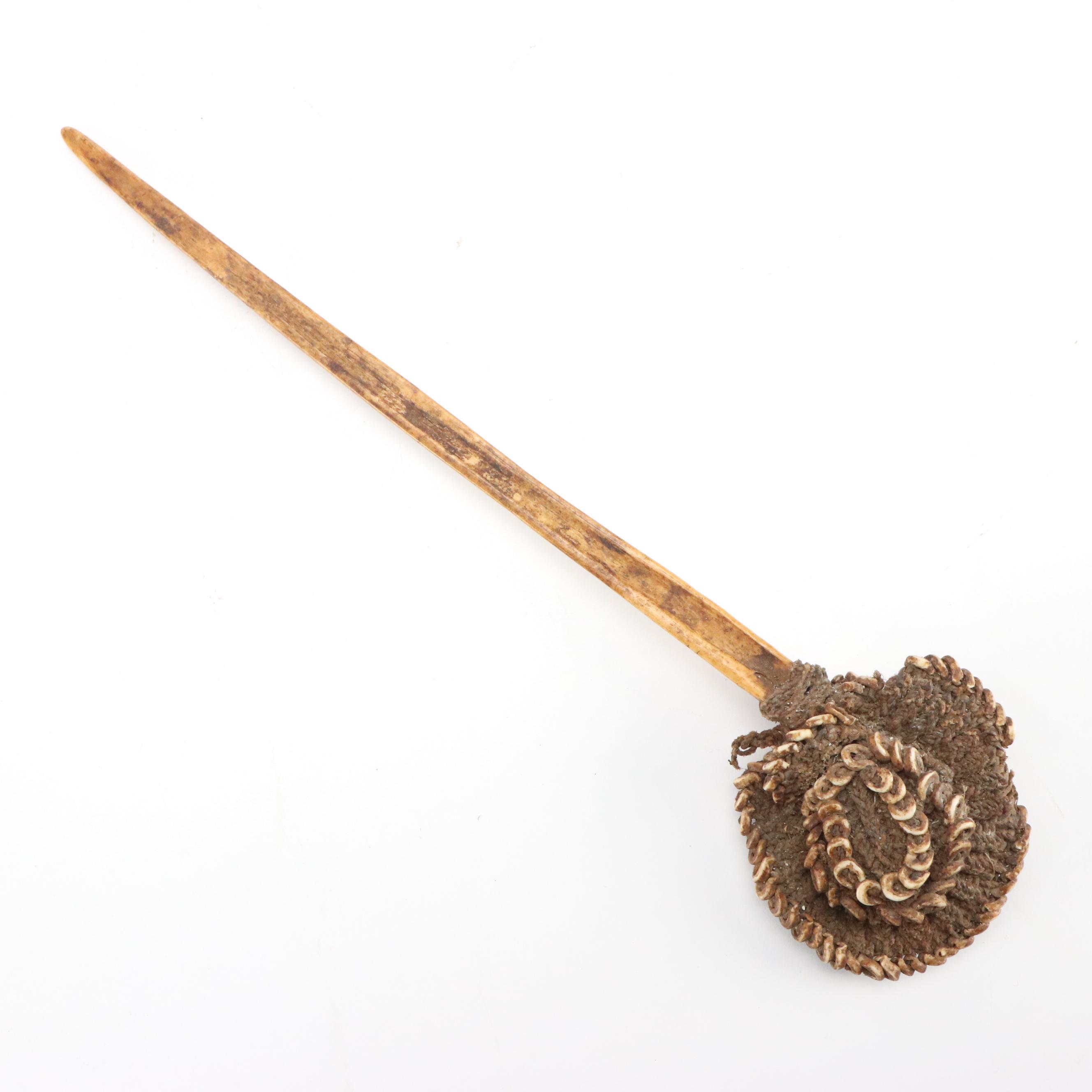 Papua New Guinea Nassa Shell Headband with Sepik River Bone Hair Pin