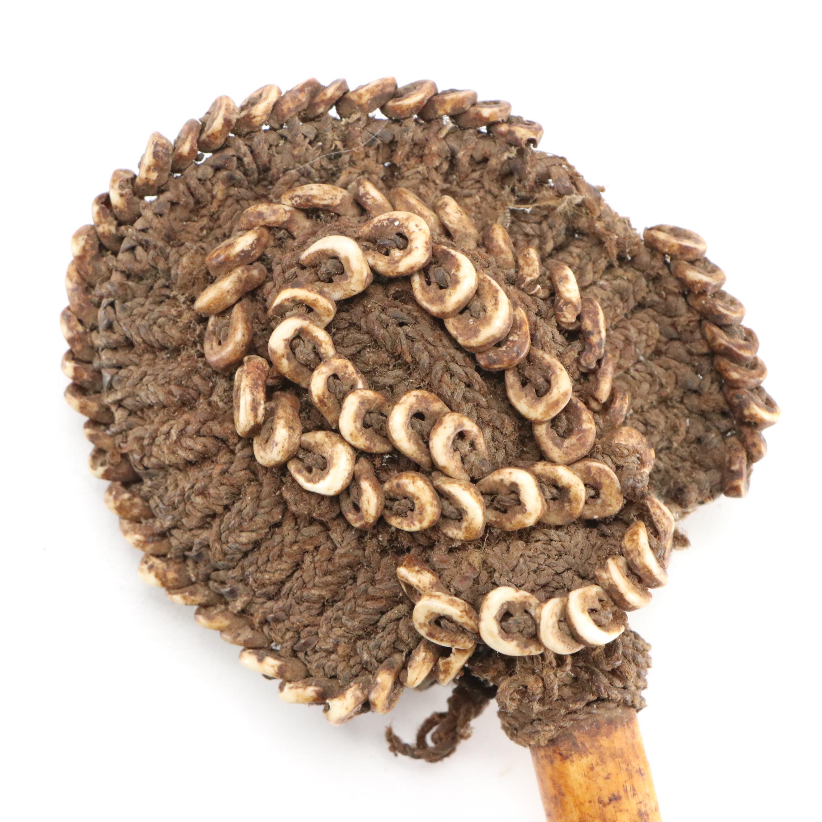 Papua New Guinea Nassa Shell Headband with Sepik River Bone Hair Pin