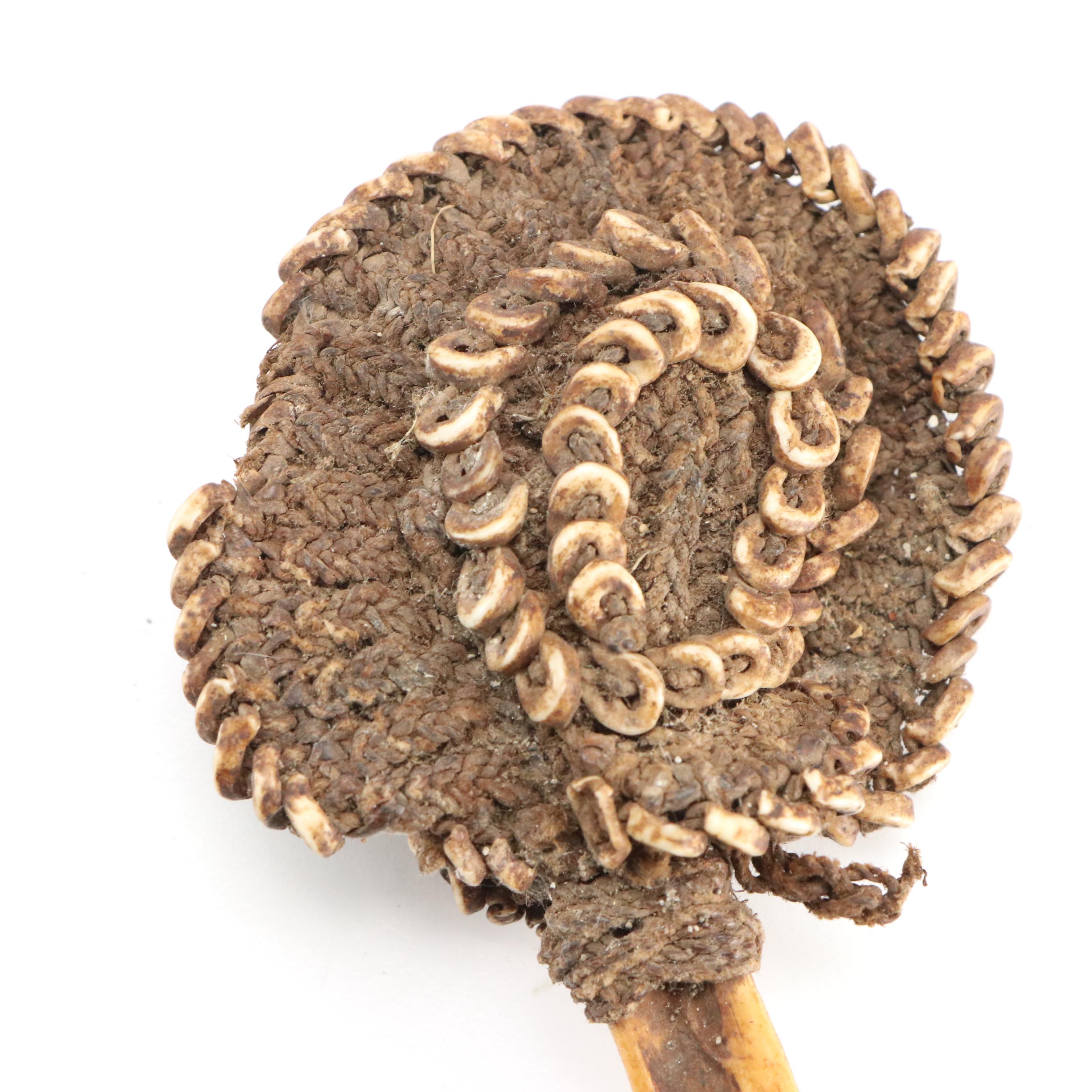 Papua New Guinea Nassa Shell Headband with Sepik River Bone Hair Pin