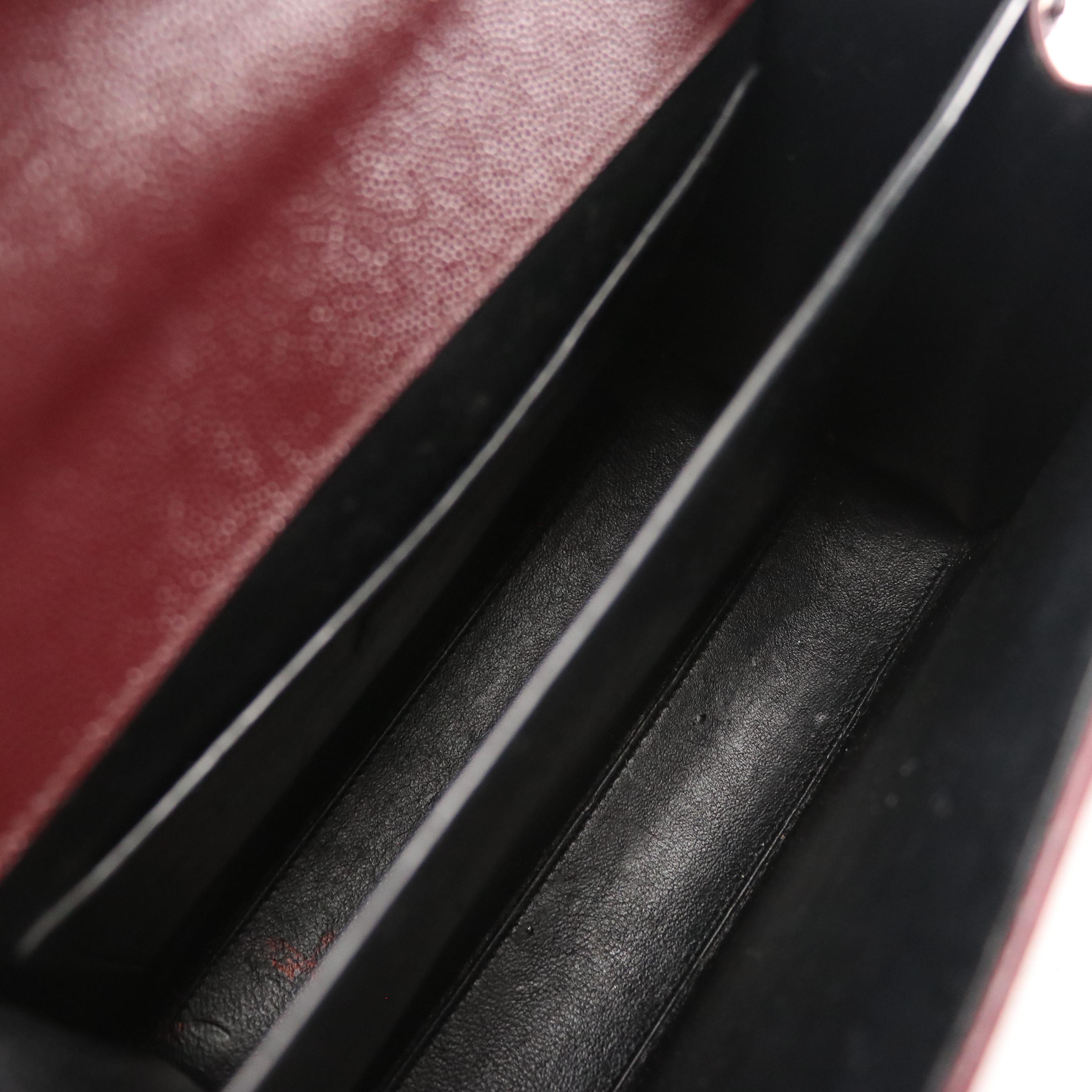 Saint Laurent Grain de Poudre Classic Monogram Cassandra Two-Way Top Handle Bag