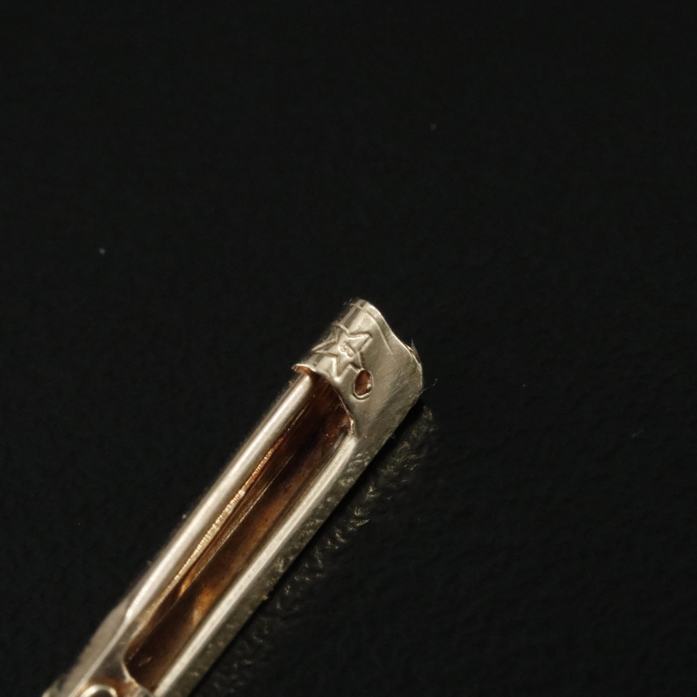 Antique B.A. Ballou & Co. 10K Scatter Bar Pin