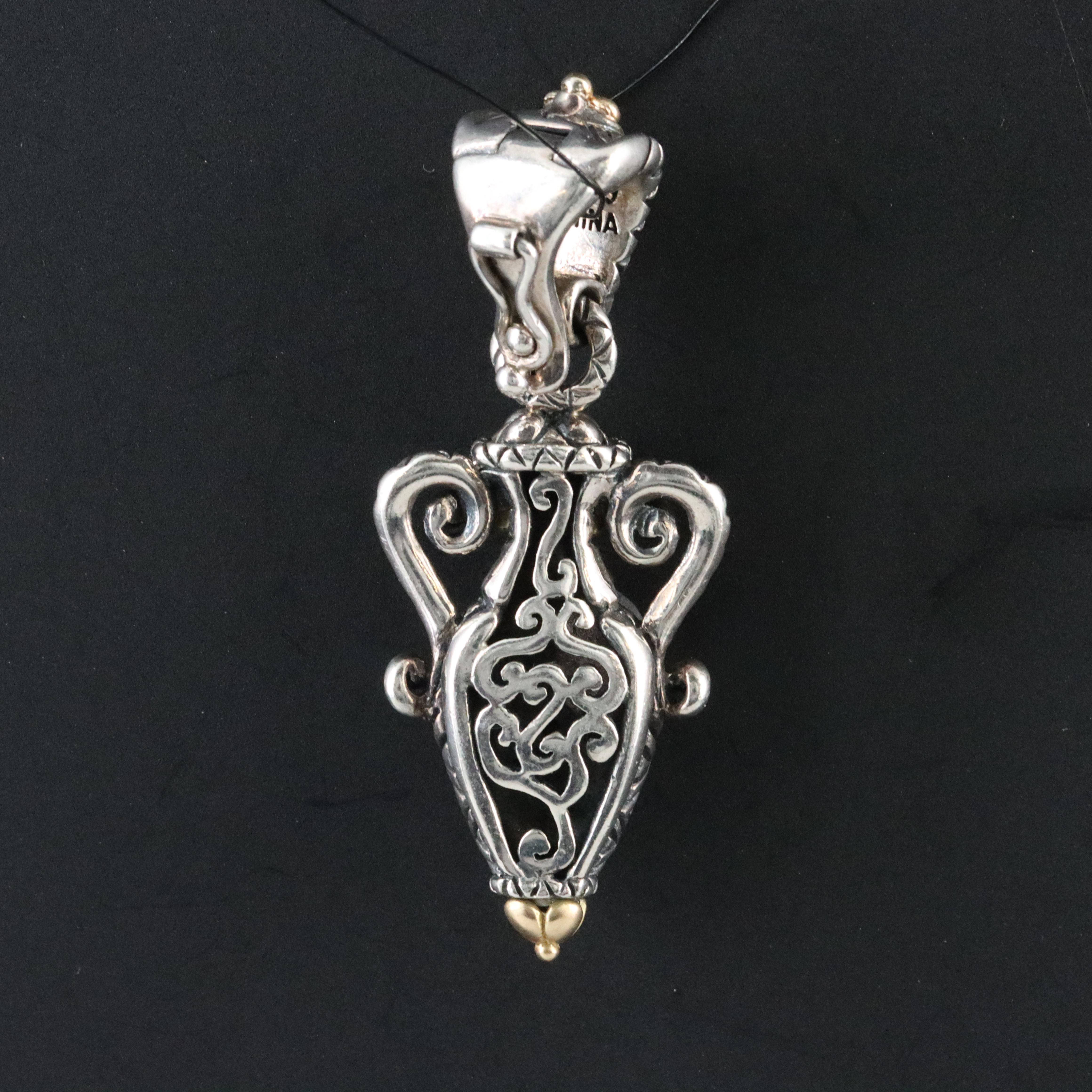 Barbara Bixby Sterling Enhancer Pendant with 18K Accents