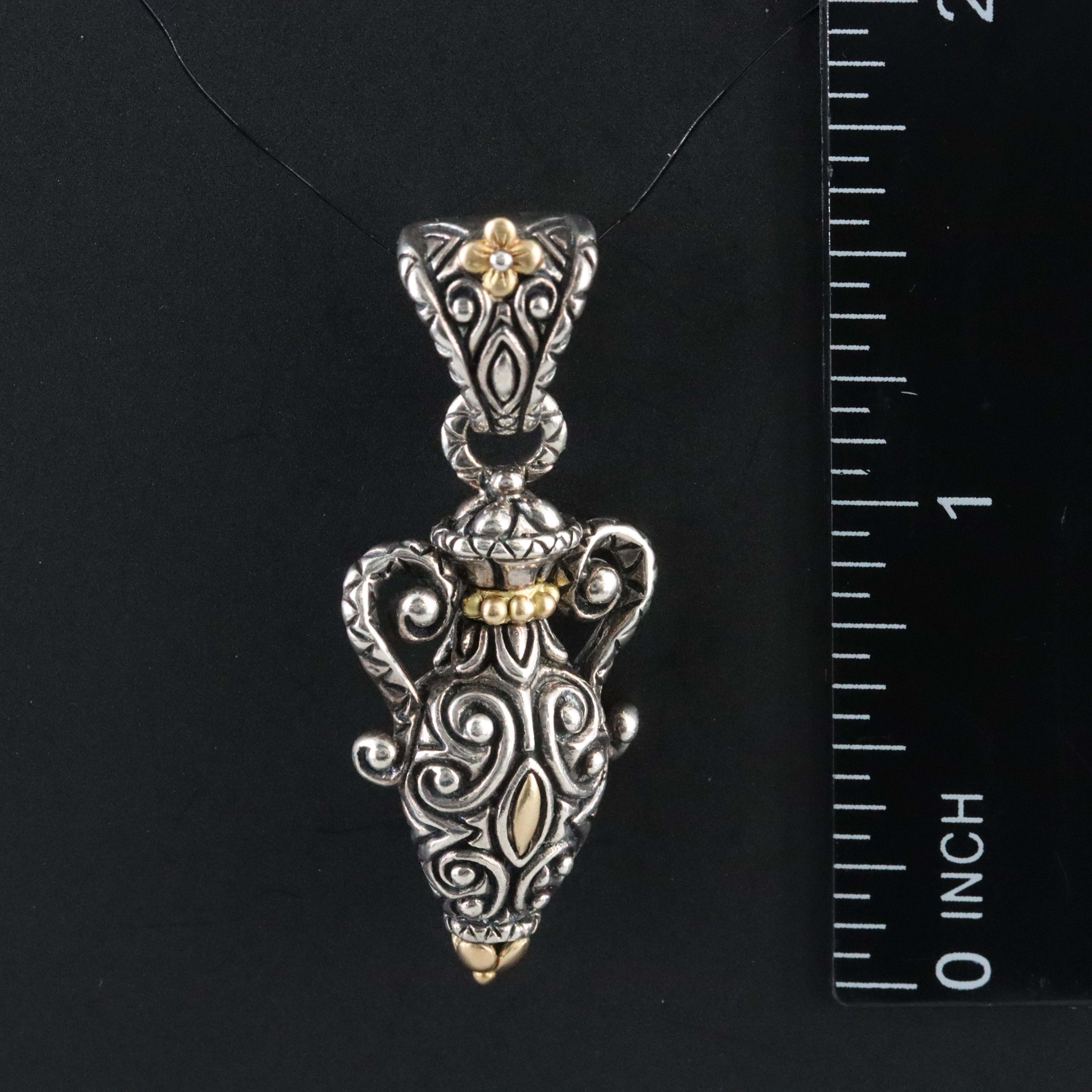 Barbara Bixby Sterling Enhancer Pendant with 18K Accents