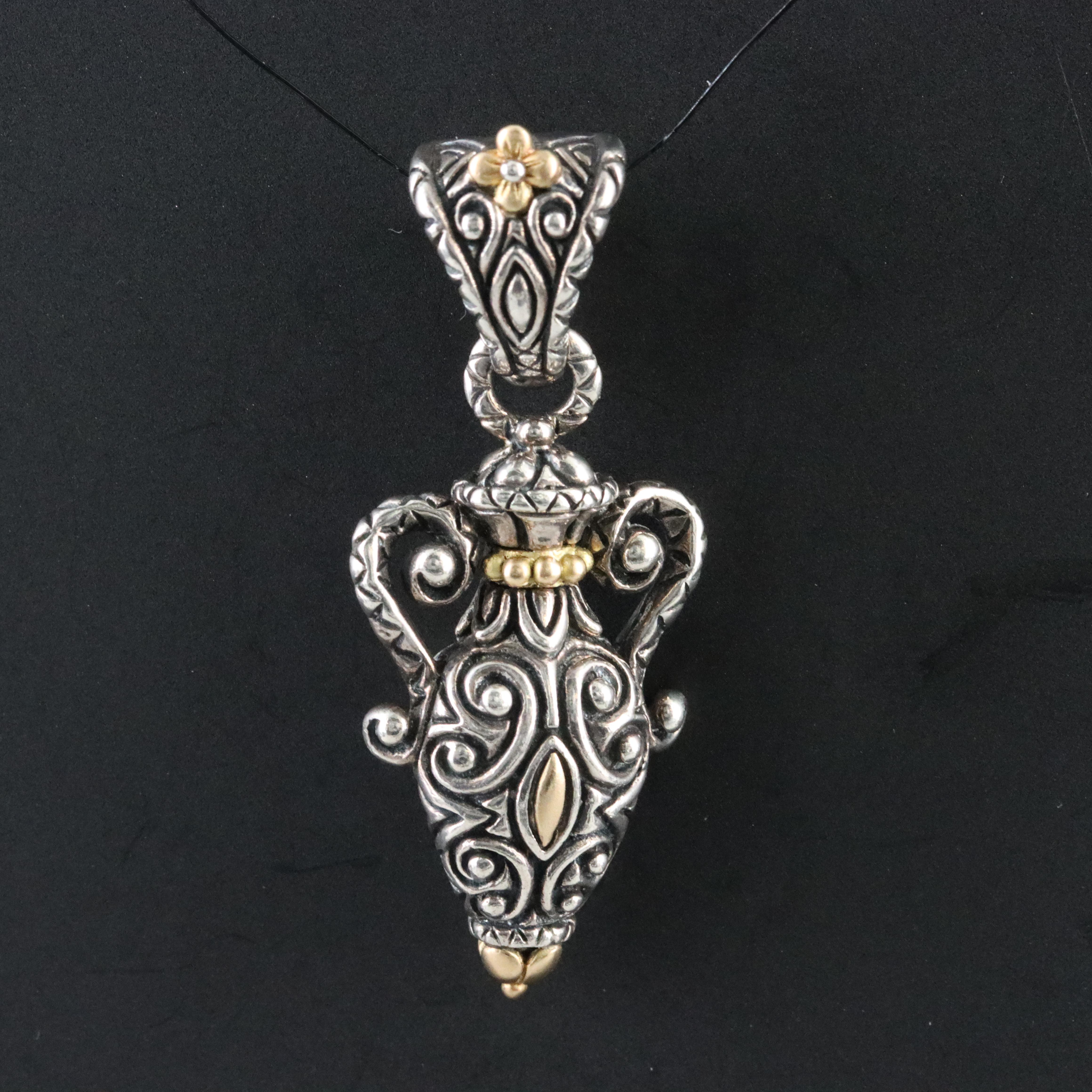 Barbara Bixby Sterling Enhancer Pendant with 18K Accents