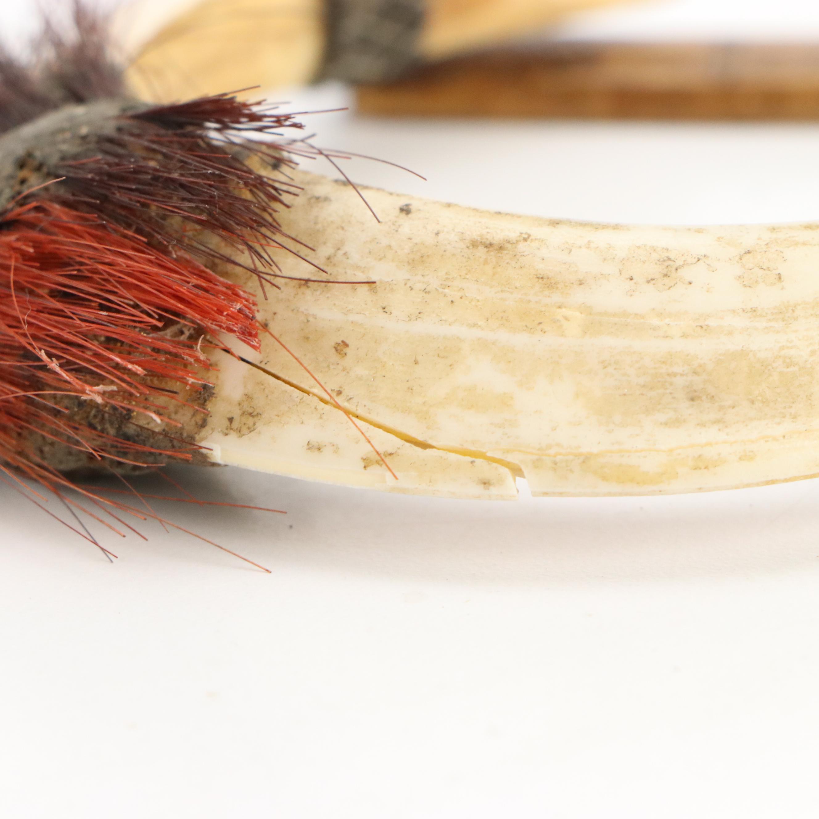 Papua New Guinea Carved Bone Necklaces with Boar Tusks and Pig Teeth