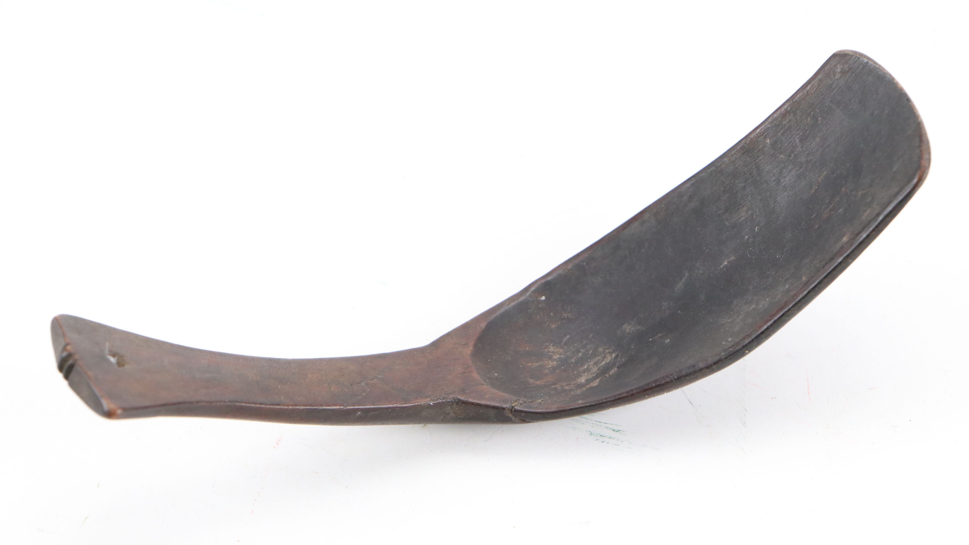 Alaskan Inuit Hand-Carved Powder Horn and Wood Spoons, Late 19th Century