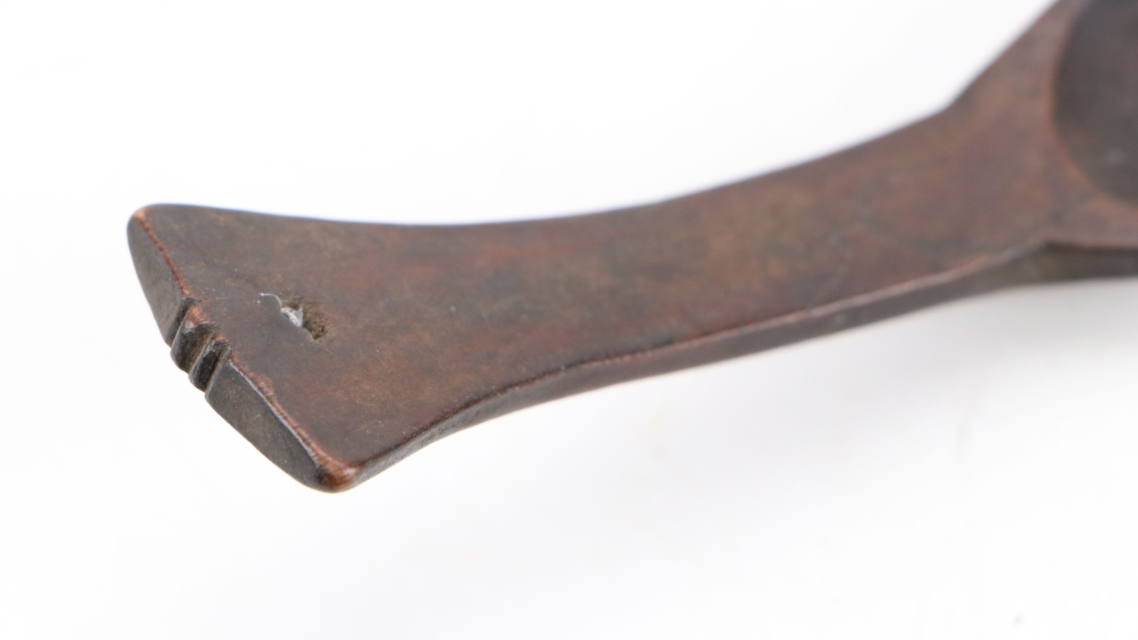 Alaskan Inuit Hand-Carved Powder Horn and Wood Spoons, Late 19th Century