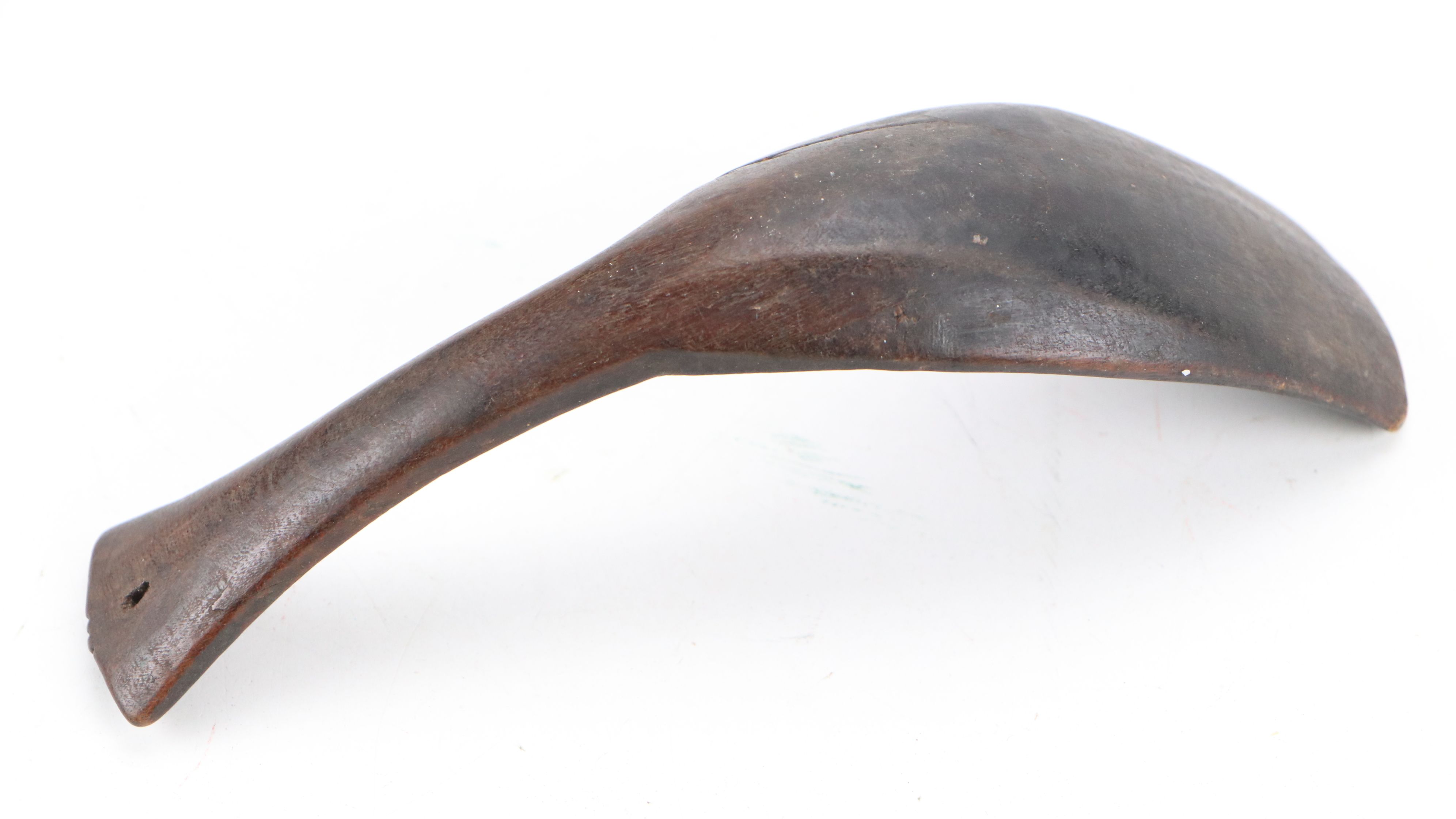 Alaskan Inuit Hand-Carved Powder Horn and Wood Spoons, Late 19th Century